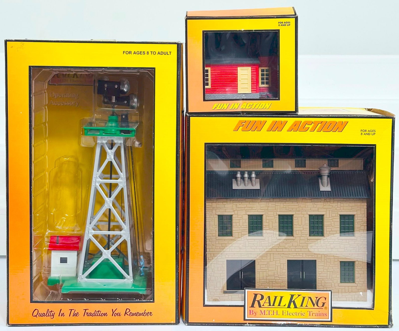 MTH Rail King Modern Structures Country Freight Station-Grainery-Gabe the Lamplighter Boxed (1 of 6)