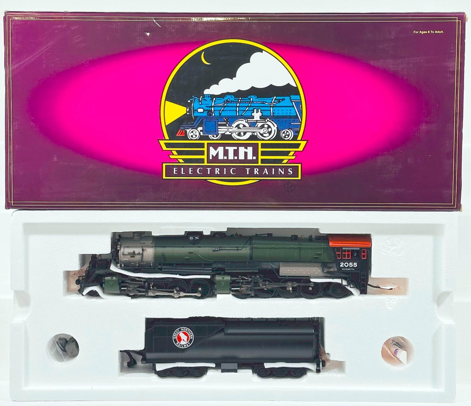 MTH Modern O Gauge Great Northern R - 2 2 - 8 - 8 - 2 Locomotive and Tender with PS 2.0 Boxed (1 of 4)