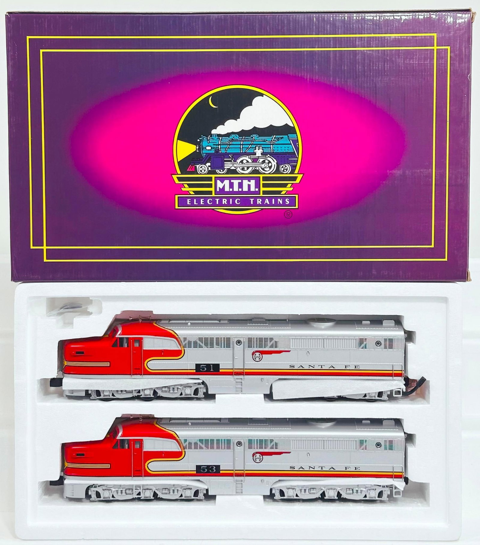 MTH Modern O Gauge Santa Fe Alco PA A - A Diesel Set with PS 1.0 Boxed (1 of 4)