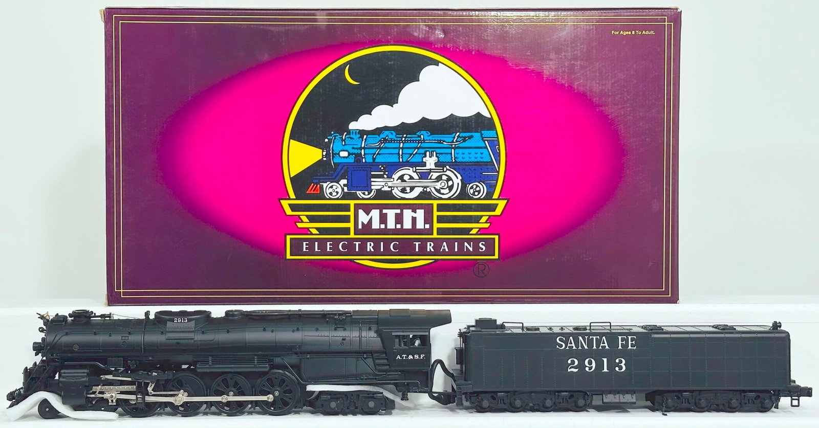 MTH Modern O Gauge Santa Fe 4 - 8 - 4 Northern Locomotive and Tender with PS 2.0 Boxed (1 of 8)