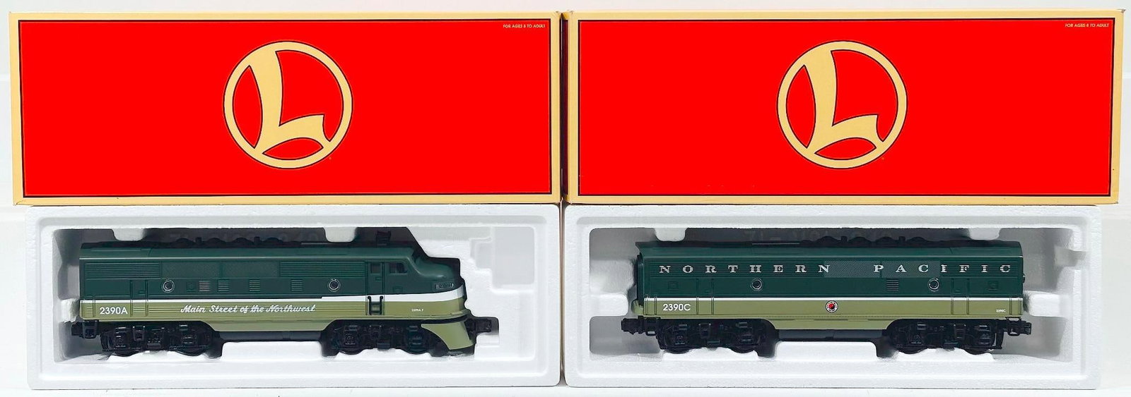 Lionel Modern O Gauge Northern 2390 Northern Pacific Diesel Locomotive/2398 Northern Pacific F-3 (1 of 4)