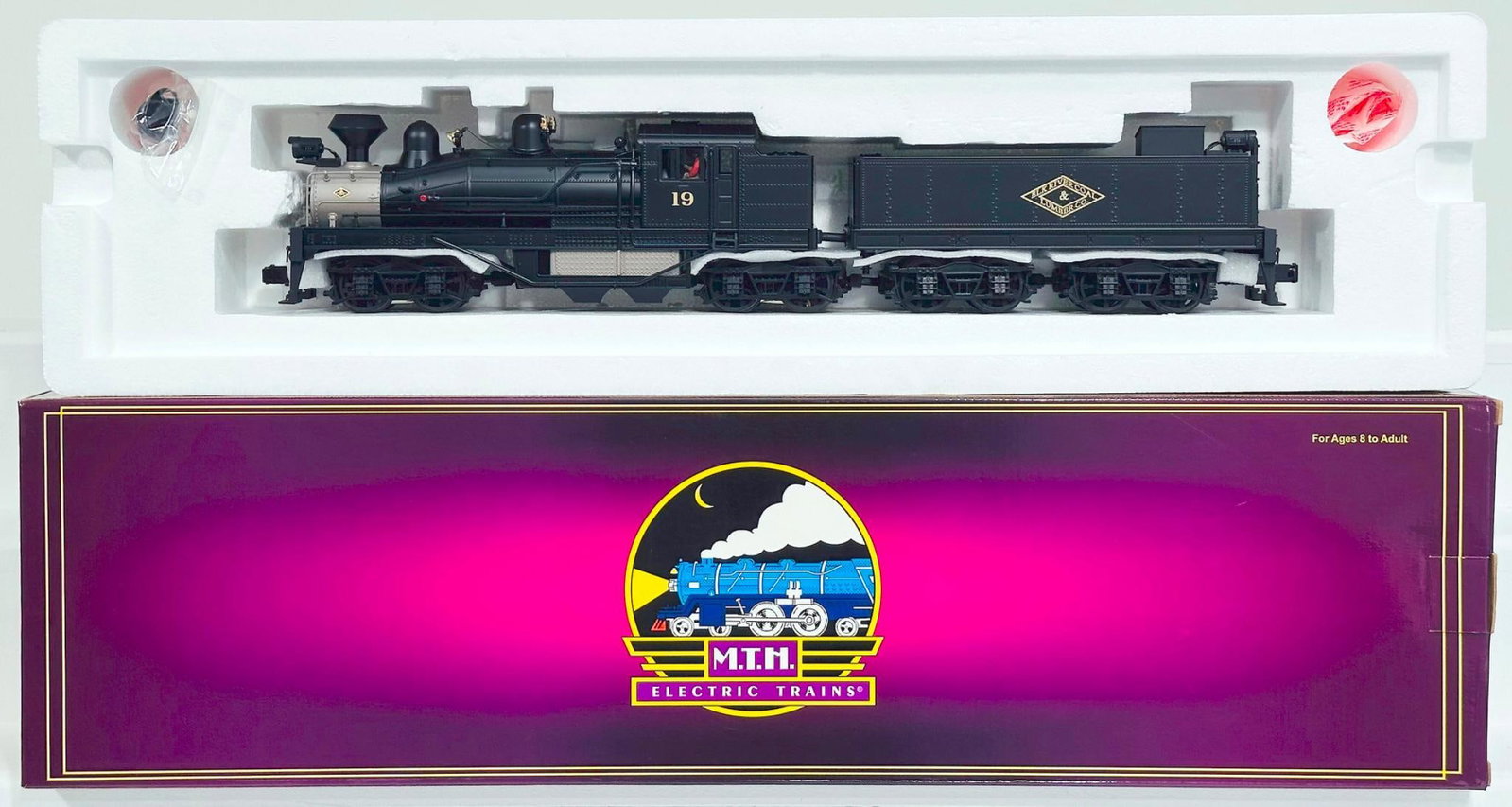 MTH Modern O Gauge Elk River Coal & Lumber 4 - Truck Shay Steam Engine and Tender with PS 2.0 Boxed (1 of 4)