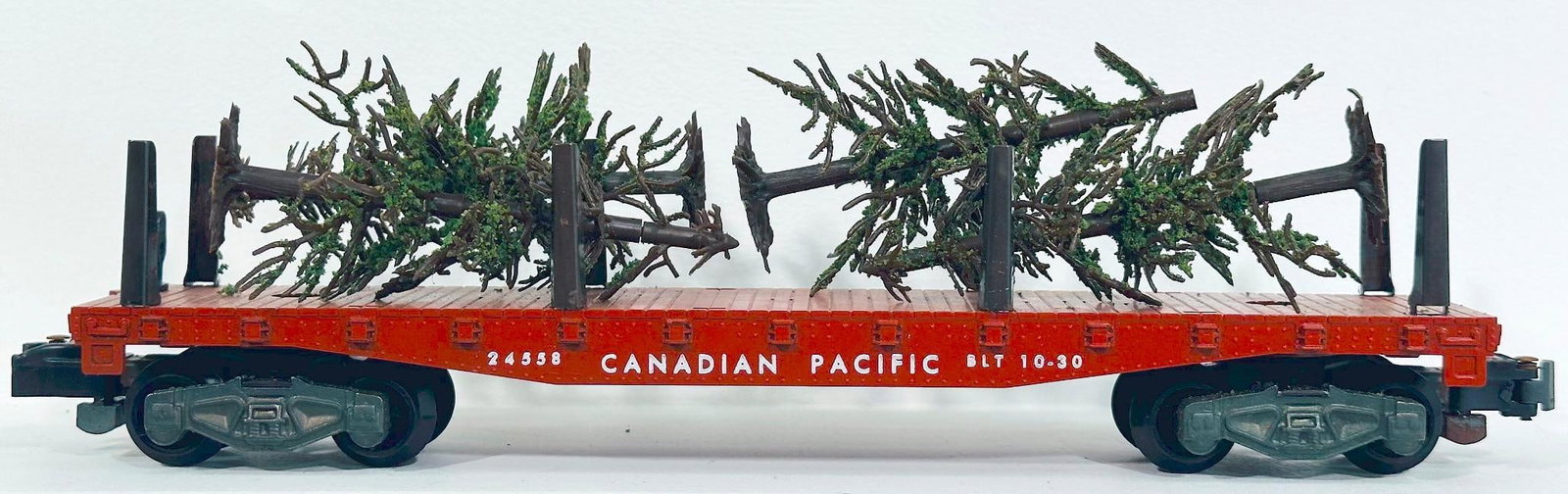 American Flyer Postwar S Gauge 24558 Canadian Pacific Christmas Tree Flat Car (1 of 6)