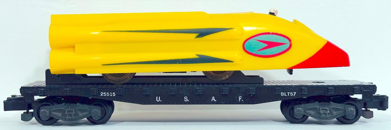 American Flyer Postwar S Gauge 25515 USAF Flat Car with Rocket Sled (1 of 6)