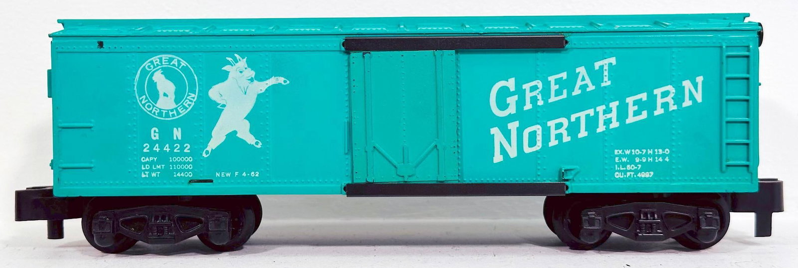 American Flyer Postwar S Gauge No. 24422 Great Northern Box Car with open-door Scarce (1 of 6)
