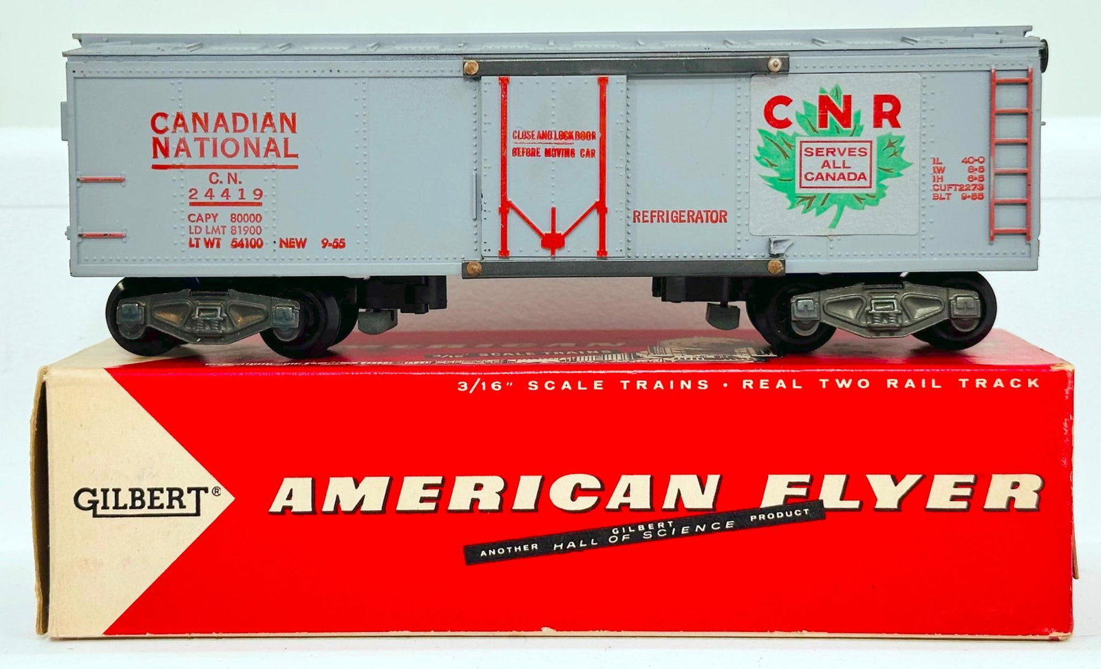 American Flyer Postwar S Gauge Canadian National 24419 Refrigerator Car Boxed (1 of 8)