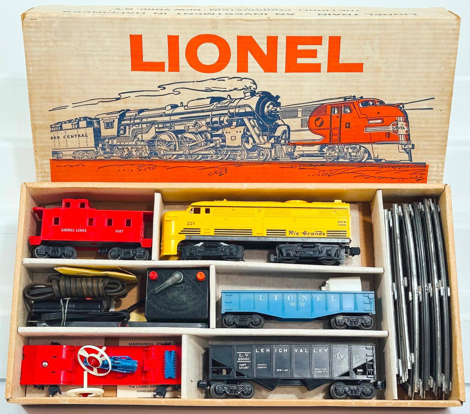 Lionel Postwar O Gauge Set No. 11440 5 - Unit Diesel Rio Grande Freight Set (1 of 8)