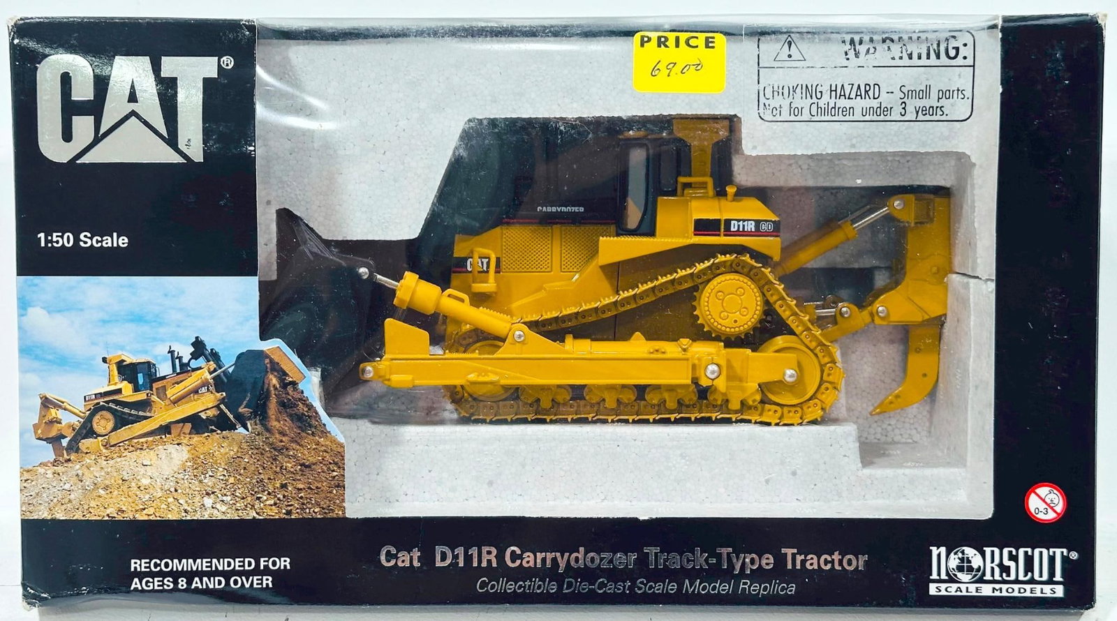 Norscot Modern 1:50 Scale CAT DIIR Carrydozer Track-Type Tractor Boxed: Norscot Modern 1:50 Scale CAT DIIR Carrydozer Track-Type Tractor Boxed, in C9 and with its original box. 