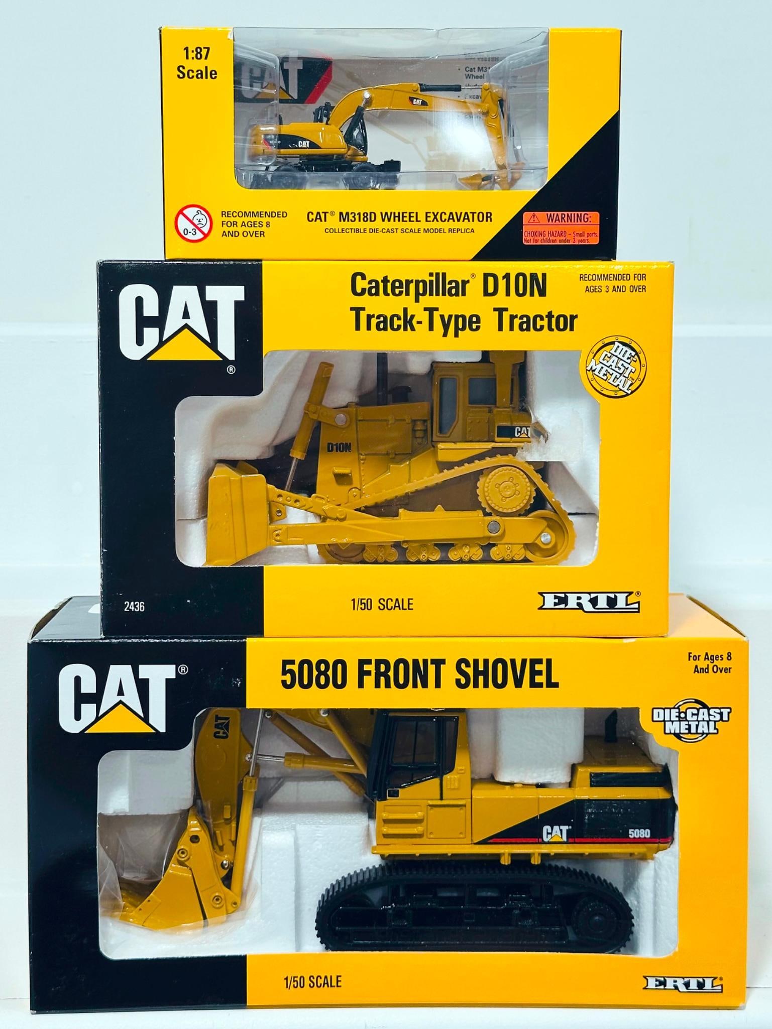 Ertl Modern 1:50 Scale CAT 5080 Front Shovel/CAT DION Track-Type Tractor/Norscot Modern Excavator (1 of 7)