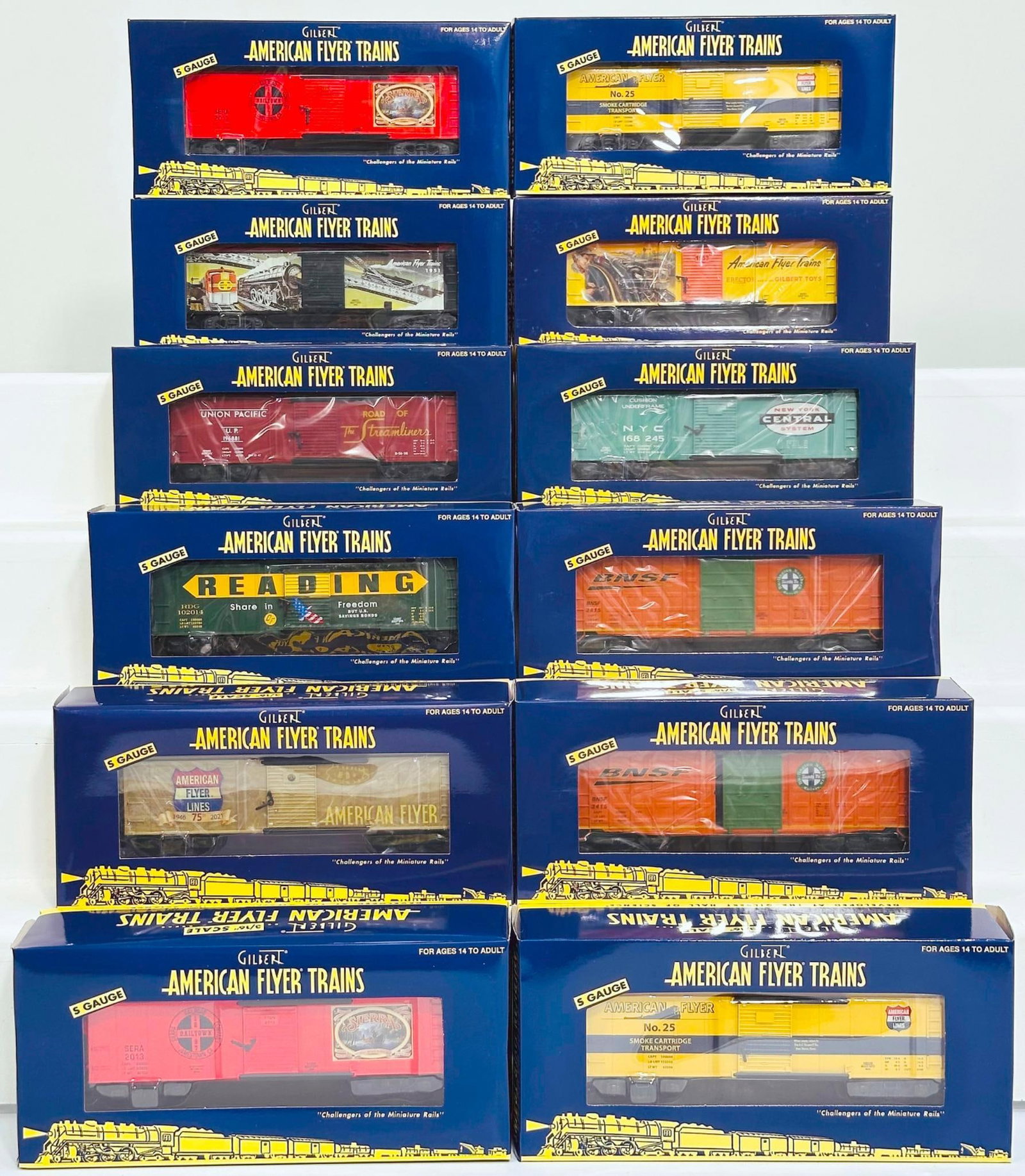 American Flyer Lionel Modern S Gauge Twelve (12) Assorted Freight Cars Boxed (1 of 6)