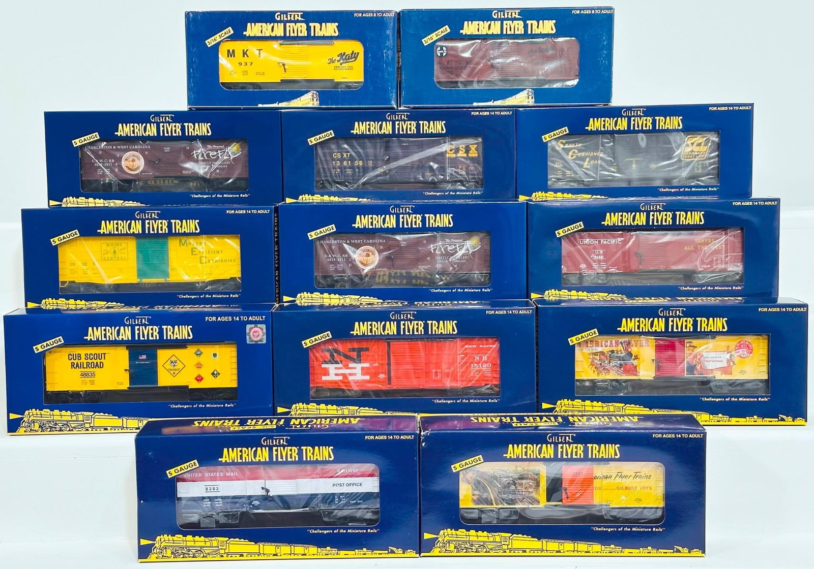 American Flyer Lionel Modern S Gauge Thirteen (13) Assorted Freight Cars Boxed (1 of 6)
