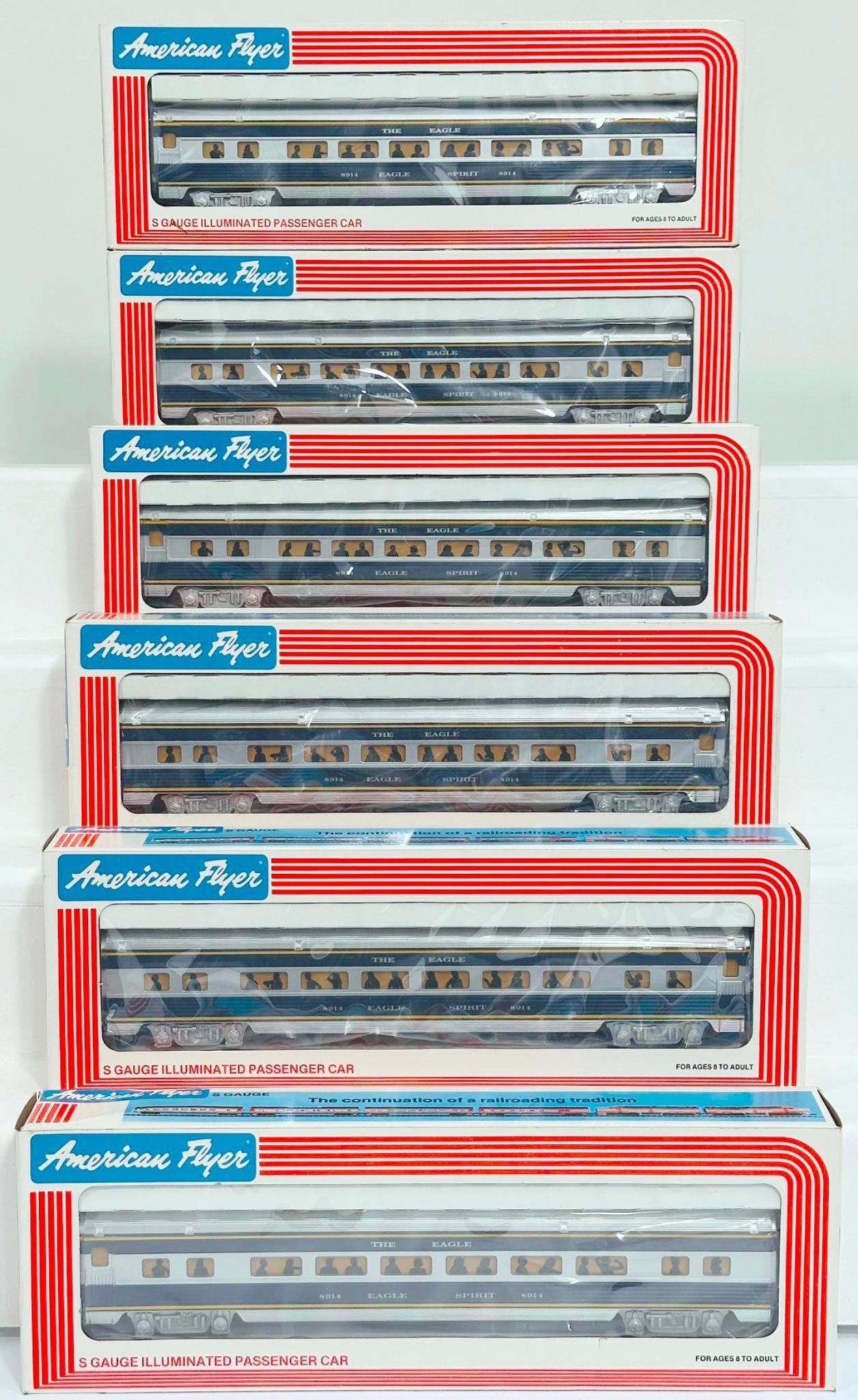 American Flyer Lionel Modern S Gauge Six (6) Assorted Missouri Pacific Passenger Cars Boxed (1 of 5)