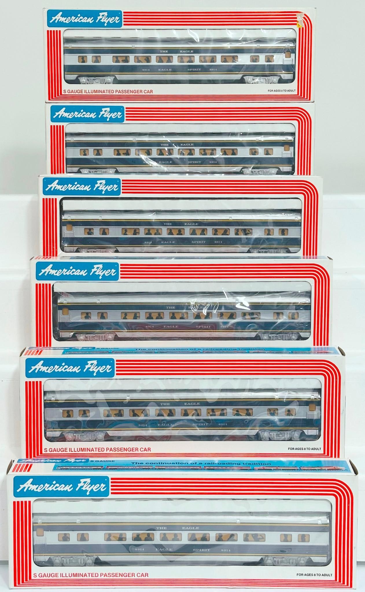 American Flyer Lionel Modern S Gauge Six (6) Assorted Missouri Pacific Passenger Cars Boxed (1 of 5)
