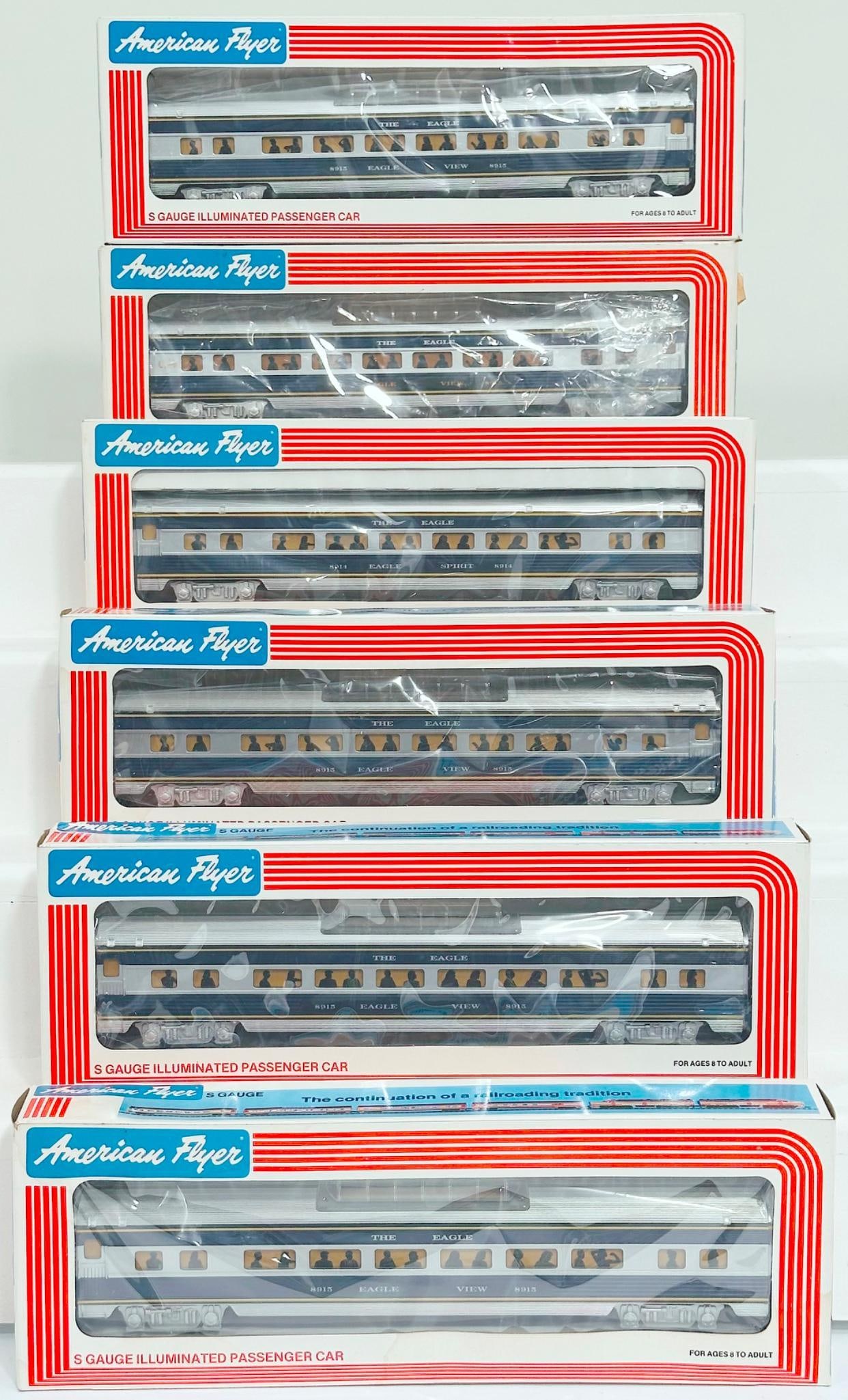 American Flyer Lionel Modern S Gauge Six (6) Assorted Missouri Pacific Passenger Cars Boxed (1 of 5)