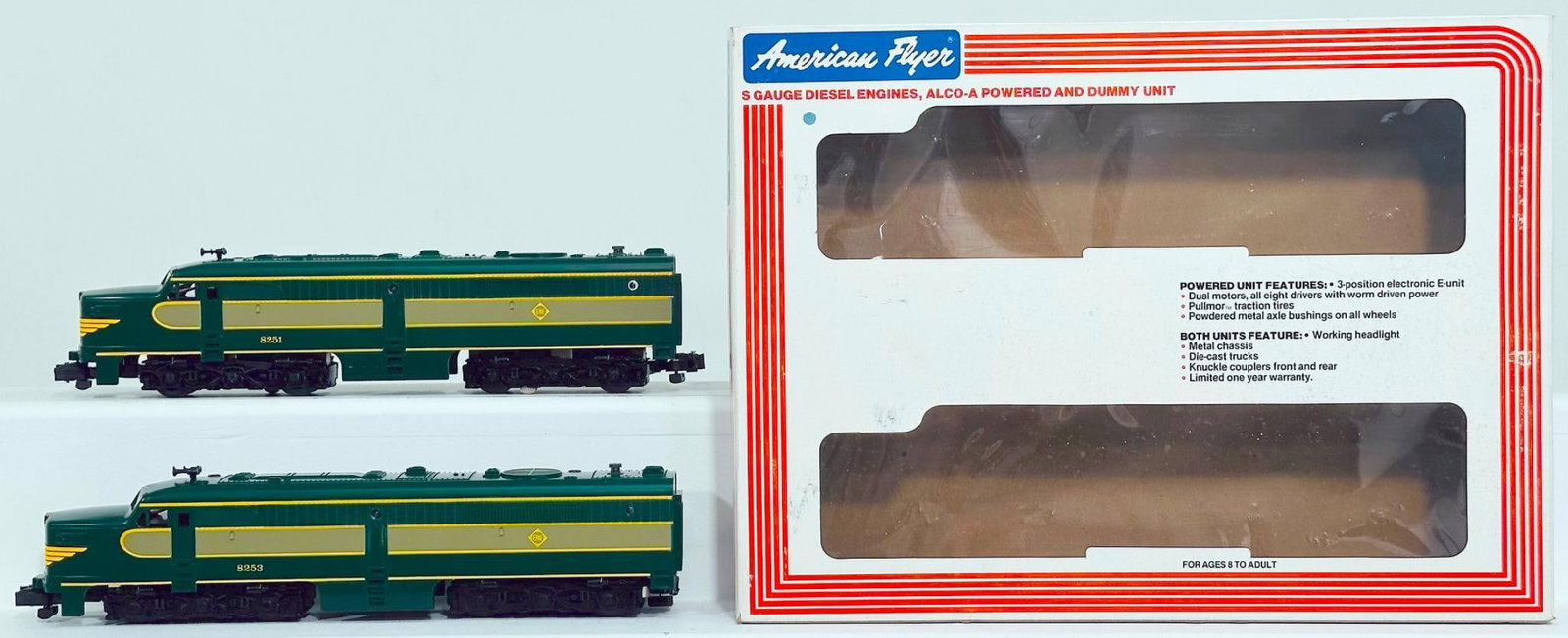 American Flyer Lionel Modern S Gauge Erie Alco A - A Diesel Power and Dummy Units Boxed (1 of 8)