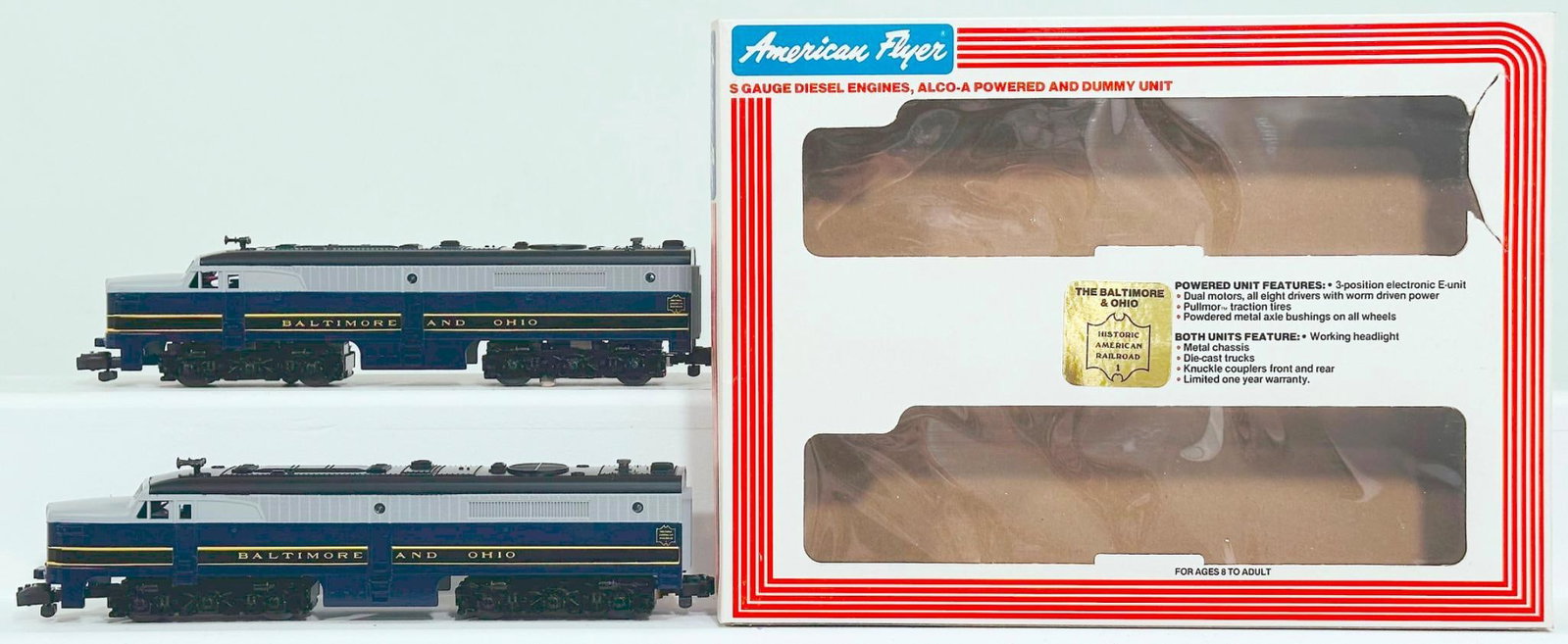 American Flyer Lionel Modern S Gauge Baltimore and Ohio Historic American Railroad Alco A - A Diesel (1 of 8)