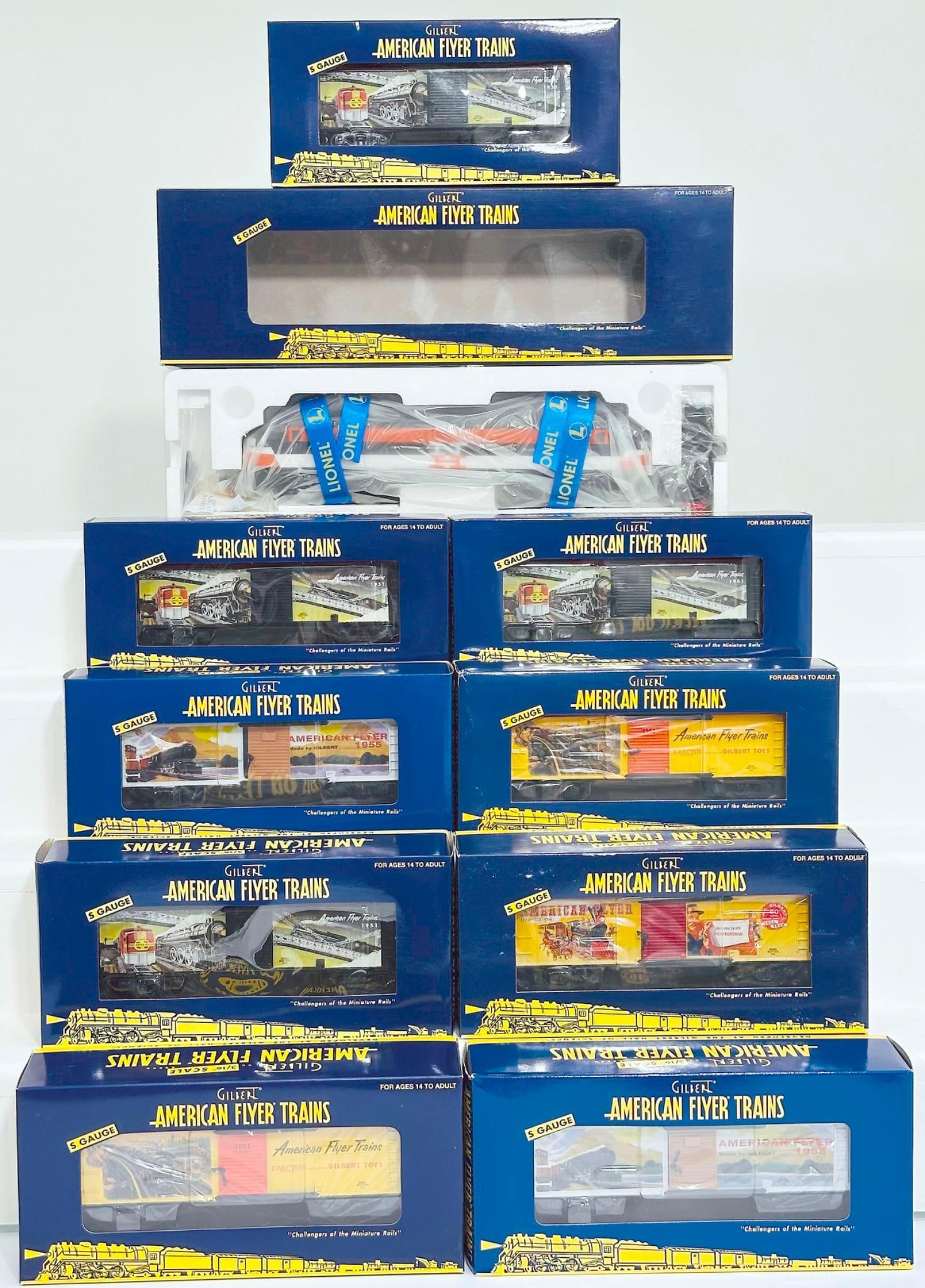 American Flyer Lionel Modern S Gauge New Haven EP - 5 Electric and Nine (9) Assorted Freight Cars (1 of 6)