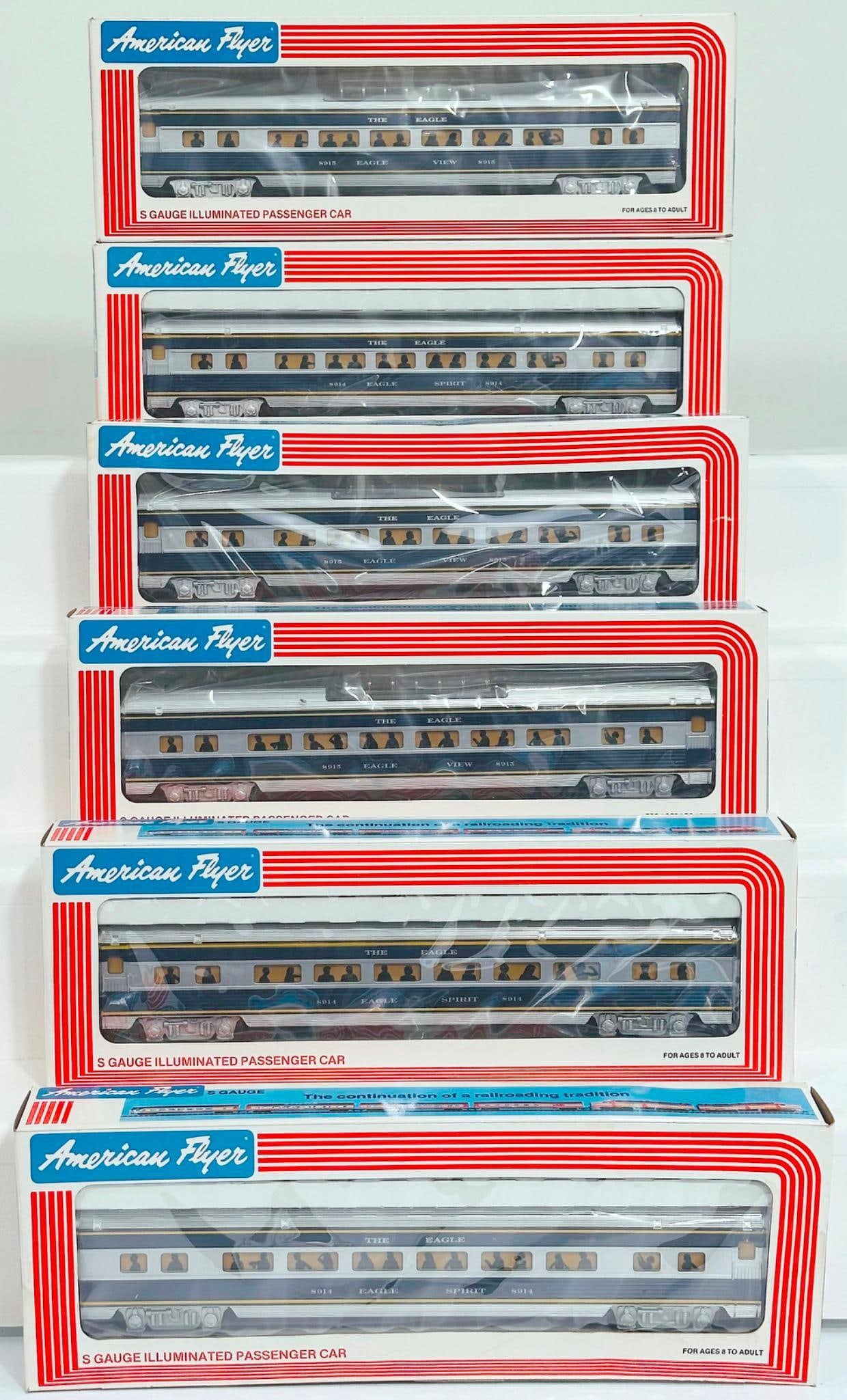 American Flyer Lionel Modern S Gauge Six (6) Assorted Missouri Pacific Passenger Cars Boxed (1 of 5)