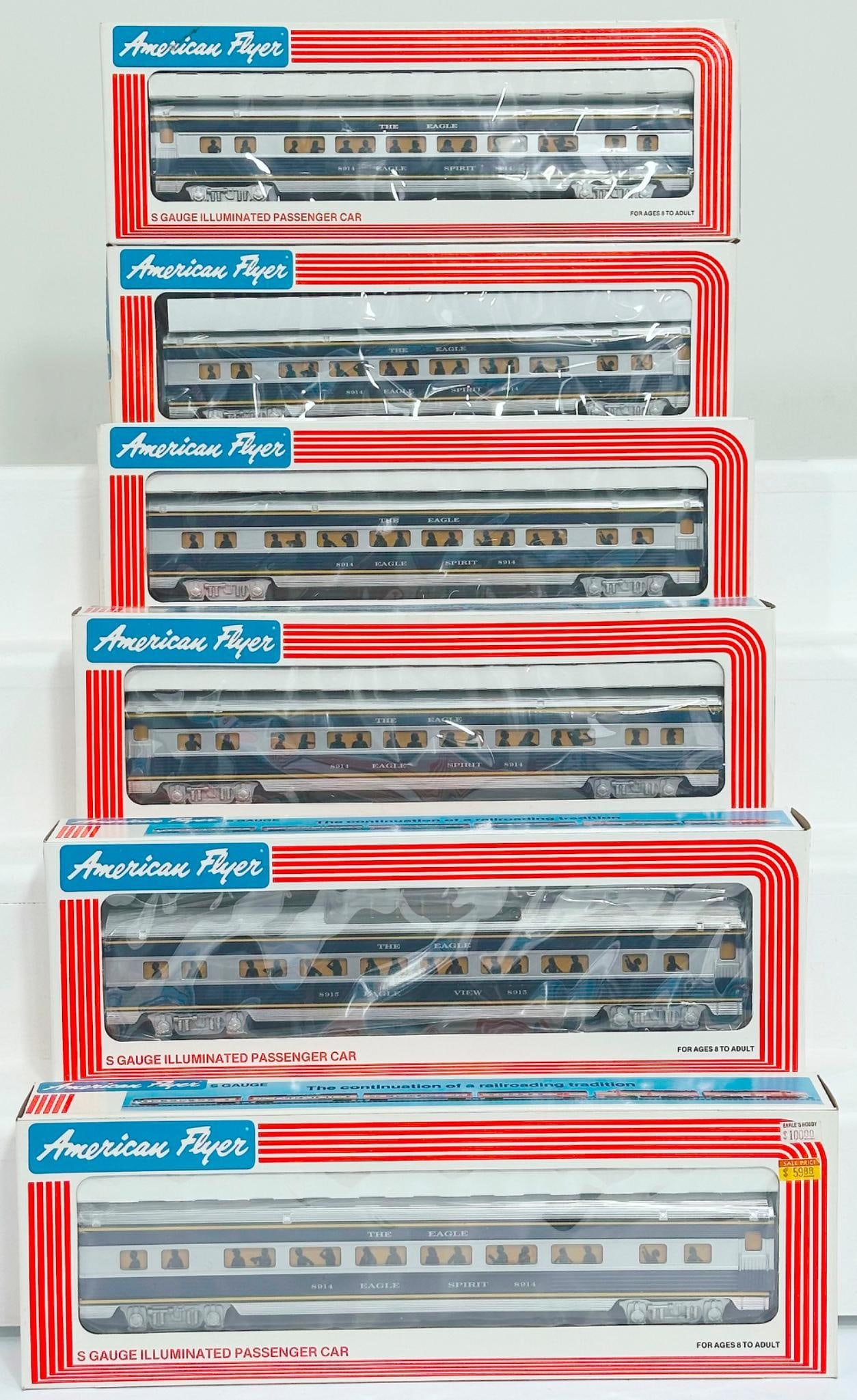 American Flyer Lionel Modern S Gauge Six (6) Assorted Missouri Pacific Passenger Cars Boxed (1 of 5)