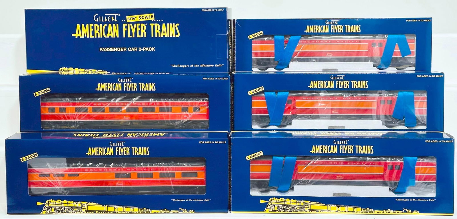 American Flyer Lionel Modern S Gauge Five (5) Assorted Southern Pacific Passenger Cars Boxed (1 of 5)