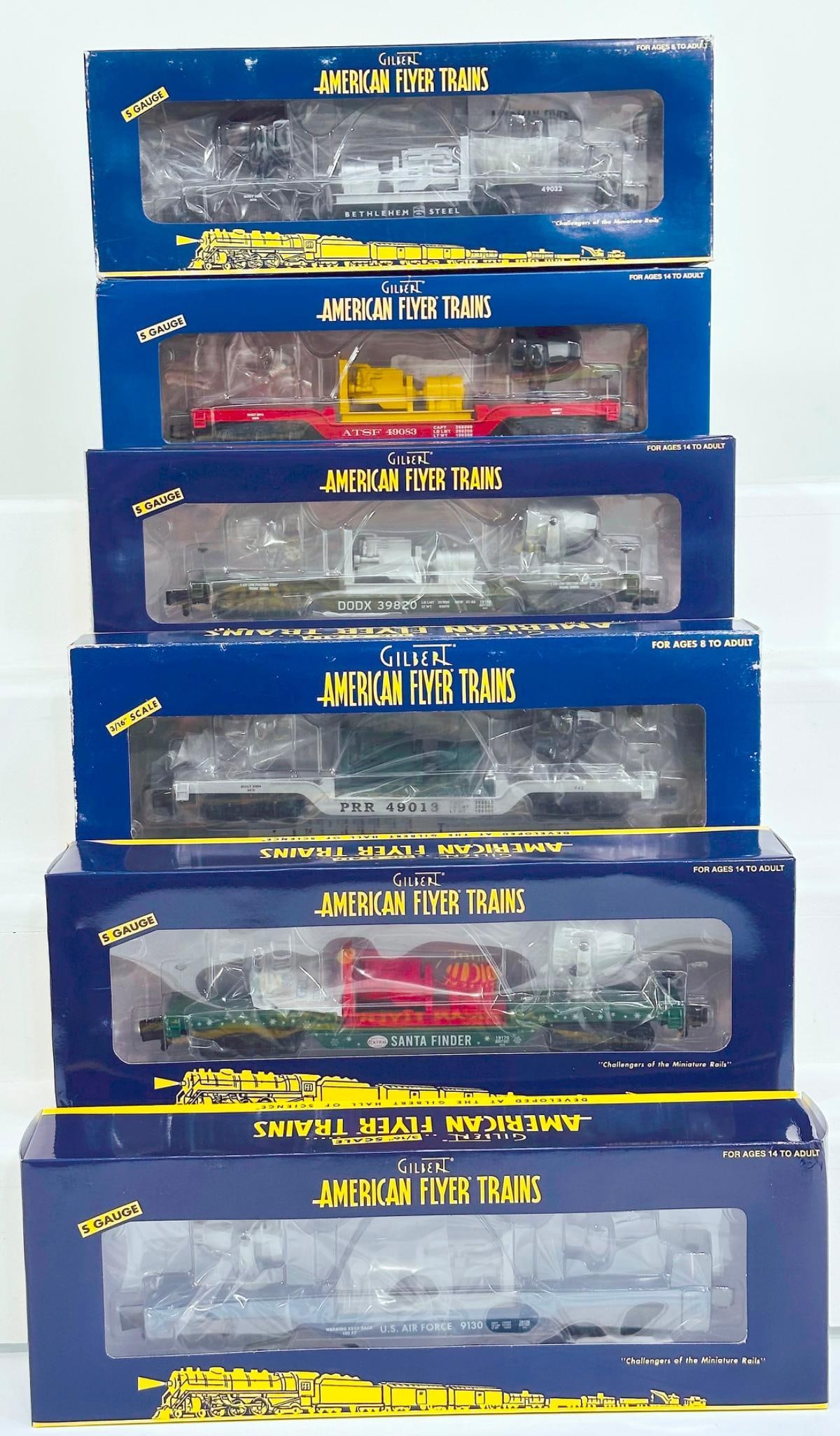 American Flyer Lionel Modern S Gauge Six (6) Assorted Freight Cars Boxed (1 of 5)