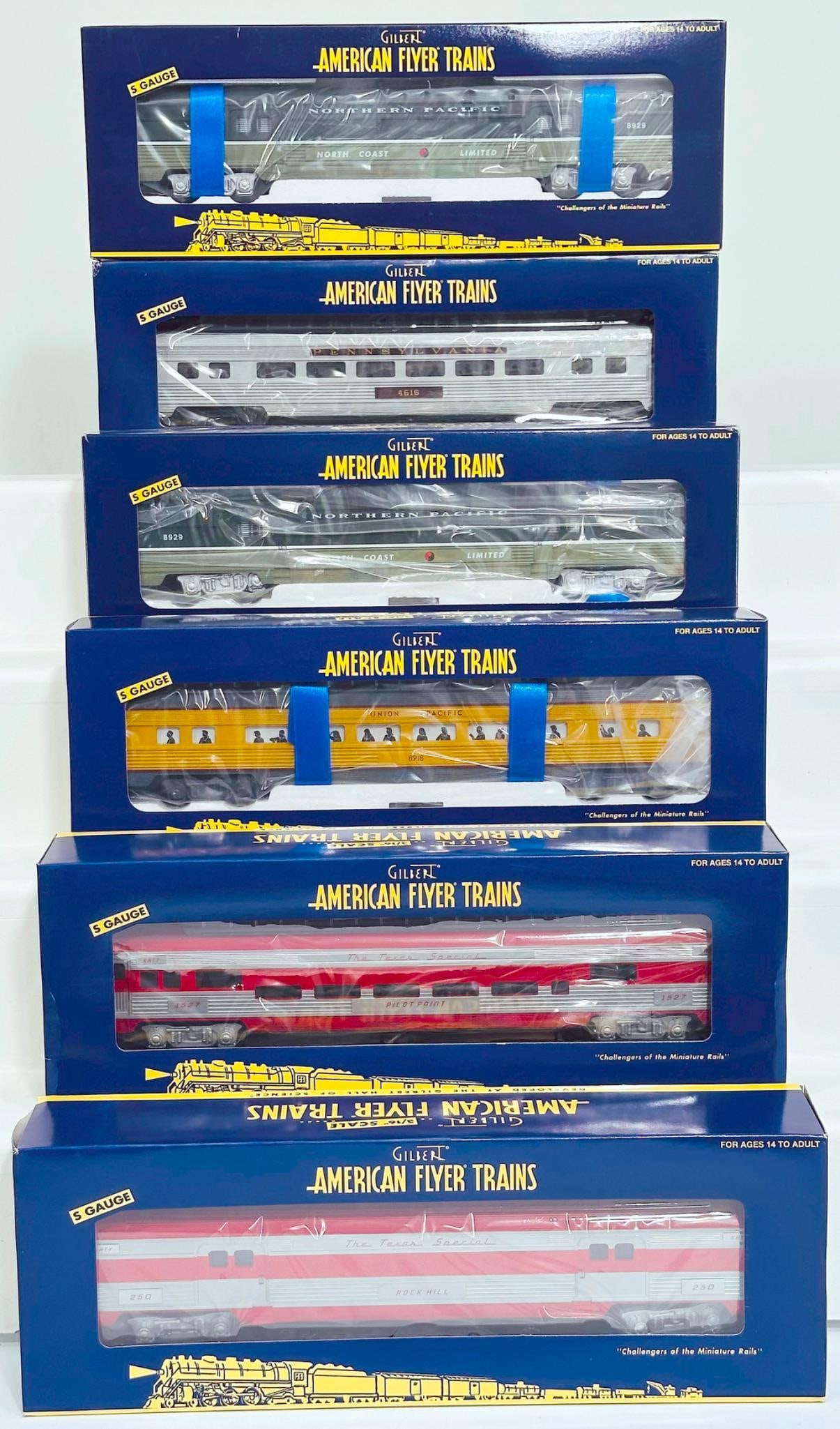 American Flyer Lionel Modern S Gauge Six (6) Assorted Passenger Cars Boxed (1 of 5)