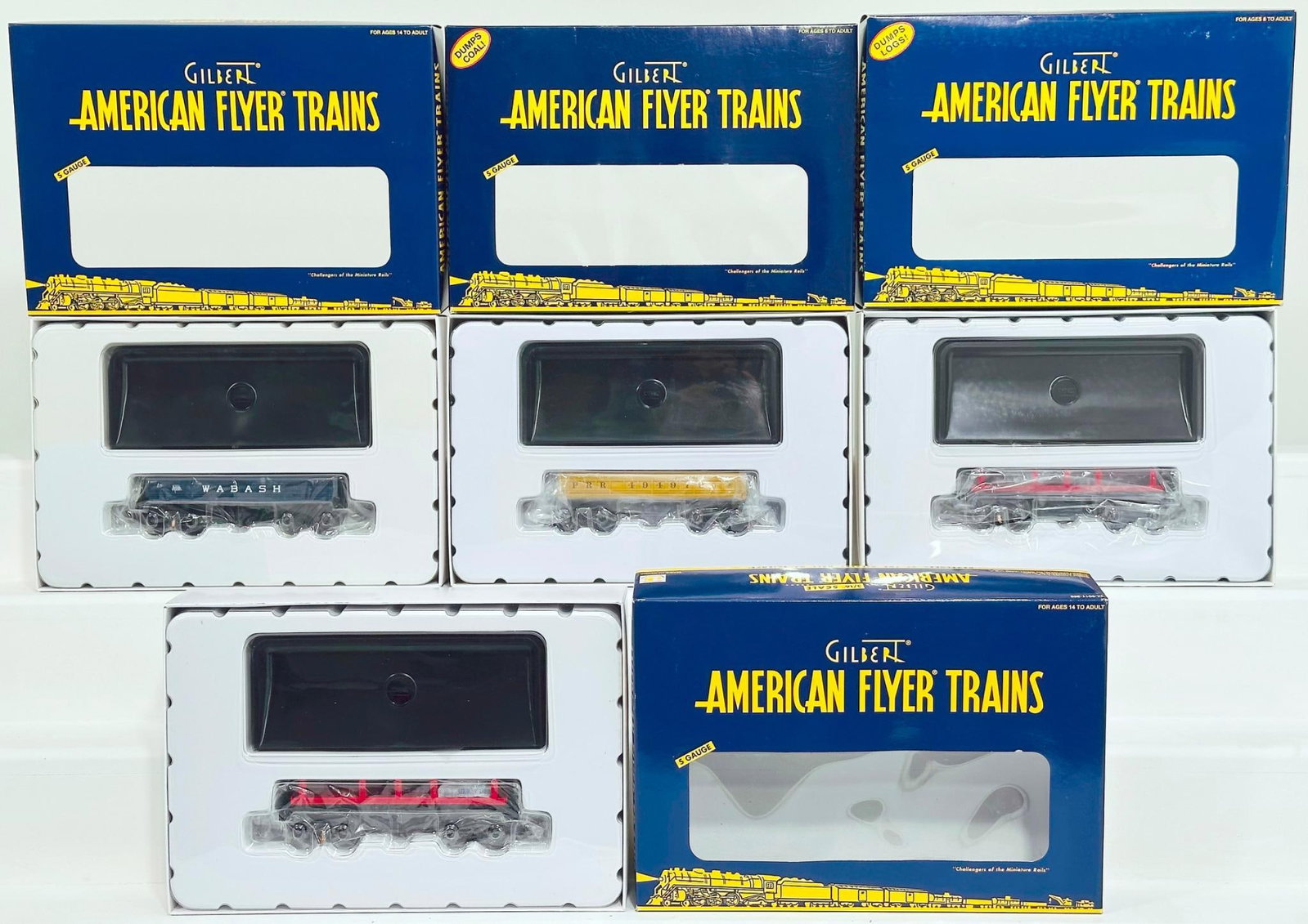 American Flyer Lionel Modern S Gauge Four (4) Assorted Freight Cars Boxed (1 of 5)