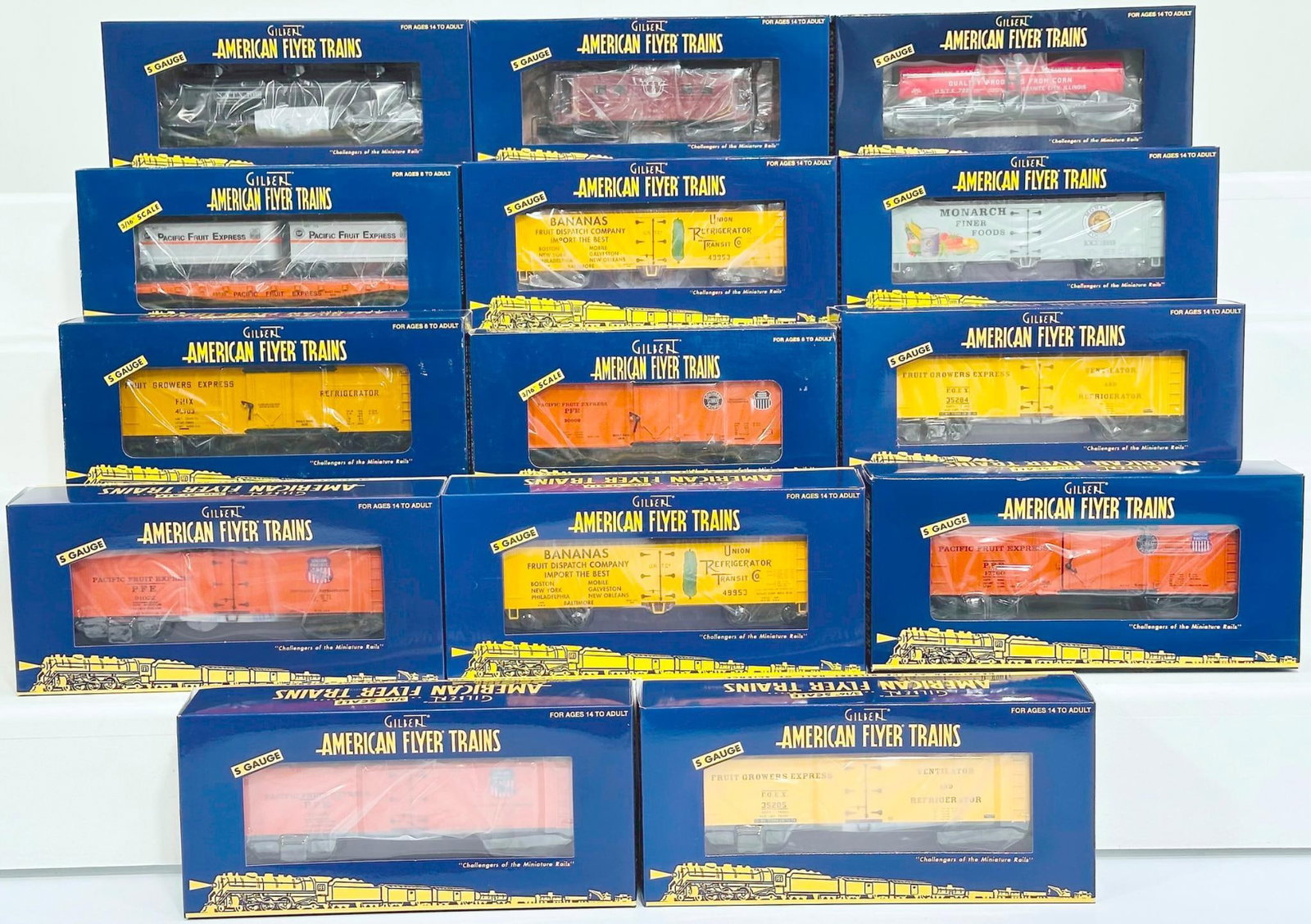 American Flyer Lionel Modern S Gauge Fourteen (14) Assorted Freight Cars Boxed (1 of 7)