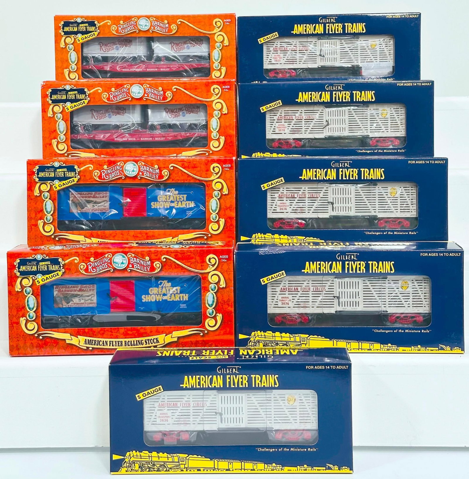 American Flyer Lionel Modern S Gauge Nine (9) Assorted Freight Cars Boxed (1 of 5)