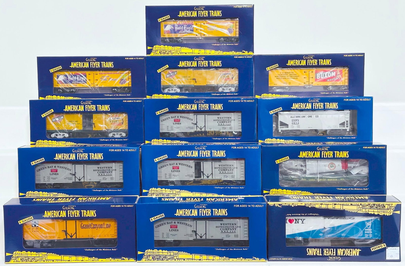 American Flyer Lionel Modern S Gauge Thirteen (13) Assorted Freight Cars Boxed (1 of 7)