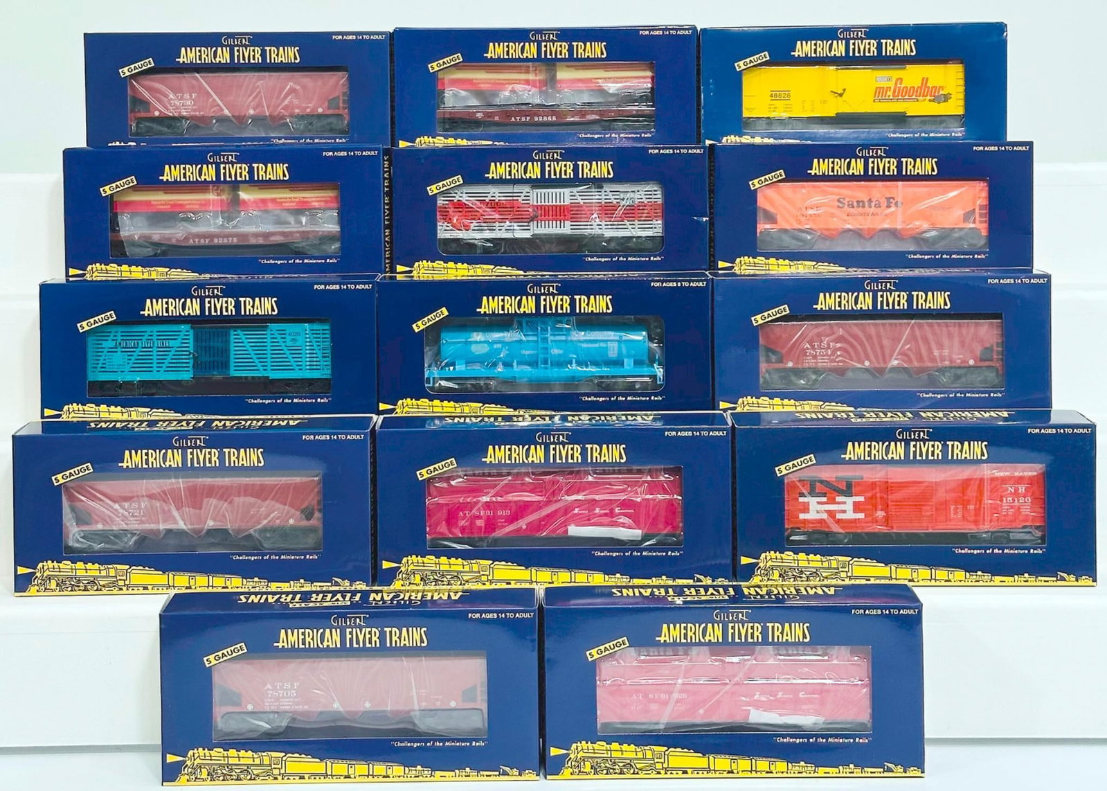 American Flyer Lionel Modern S Gauge Fourteen (14) Assorted Freight Cars Boxed (1 of 7)