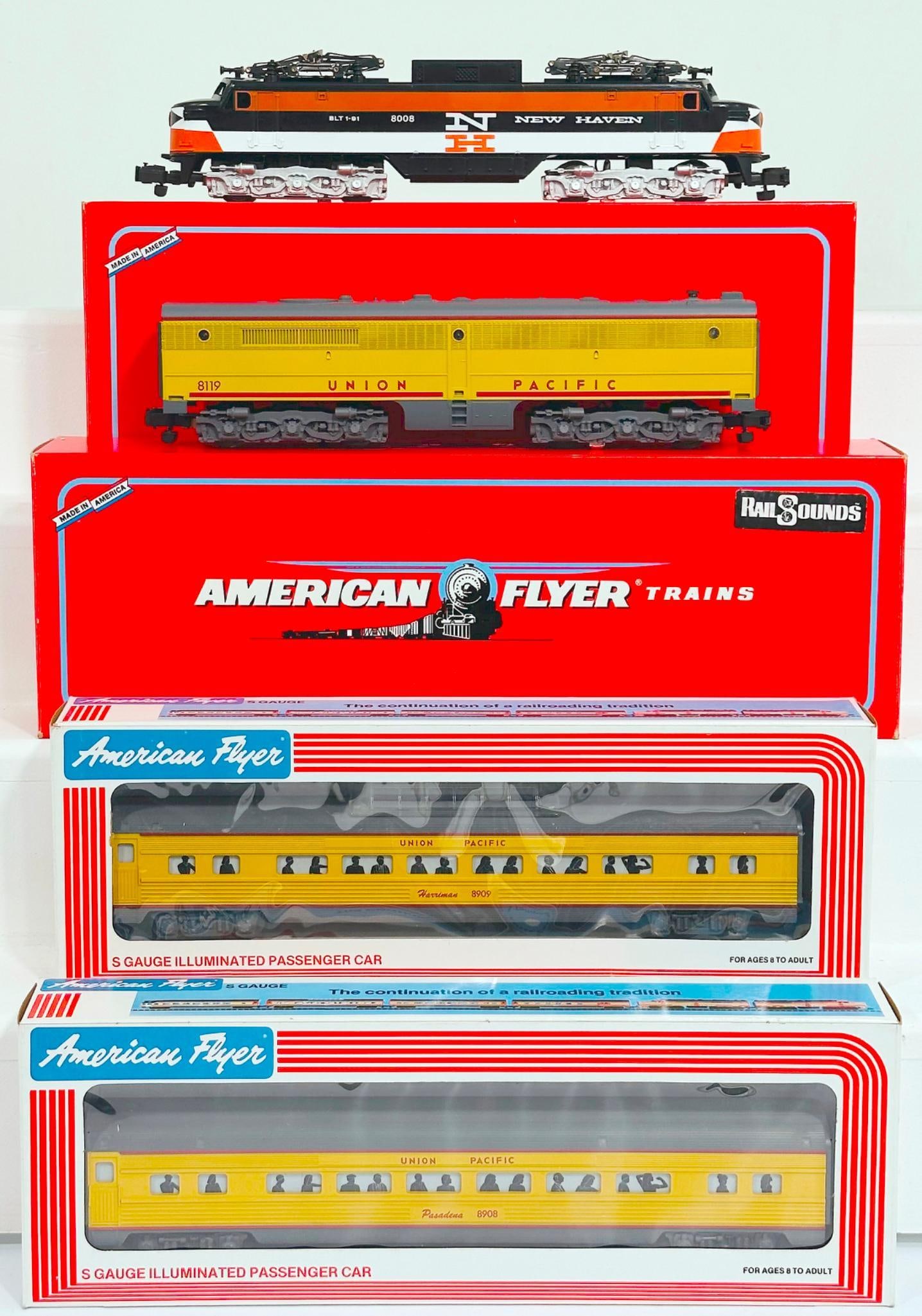 American Flyer Lionel Modern S Gauge New Haven EP-5 Electric/ Union Pacific PB-1 Nonpowered (1 of 9)