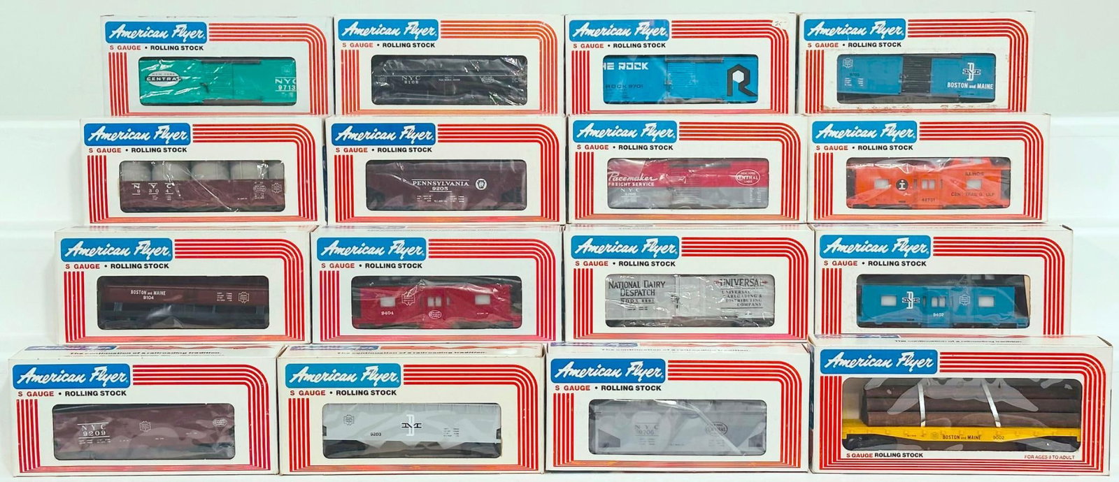 American Flyer Lionel Modern S Gauge Sixteen (16) Assorted Freight Cars Boxed (1 of 7)