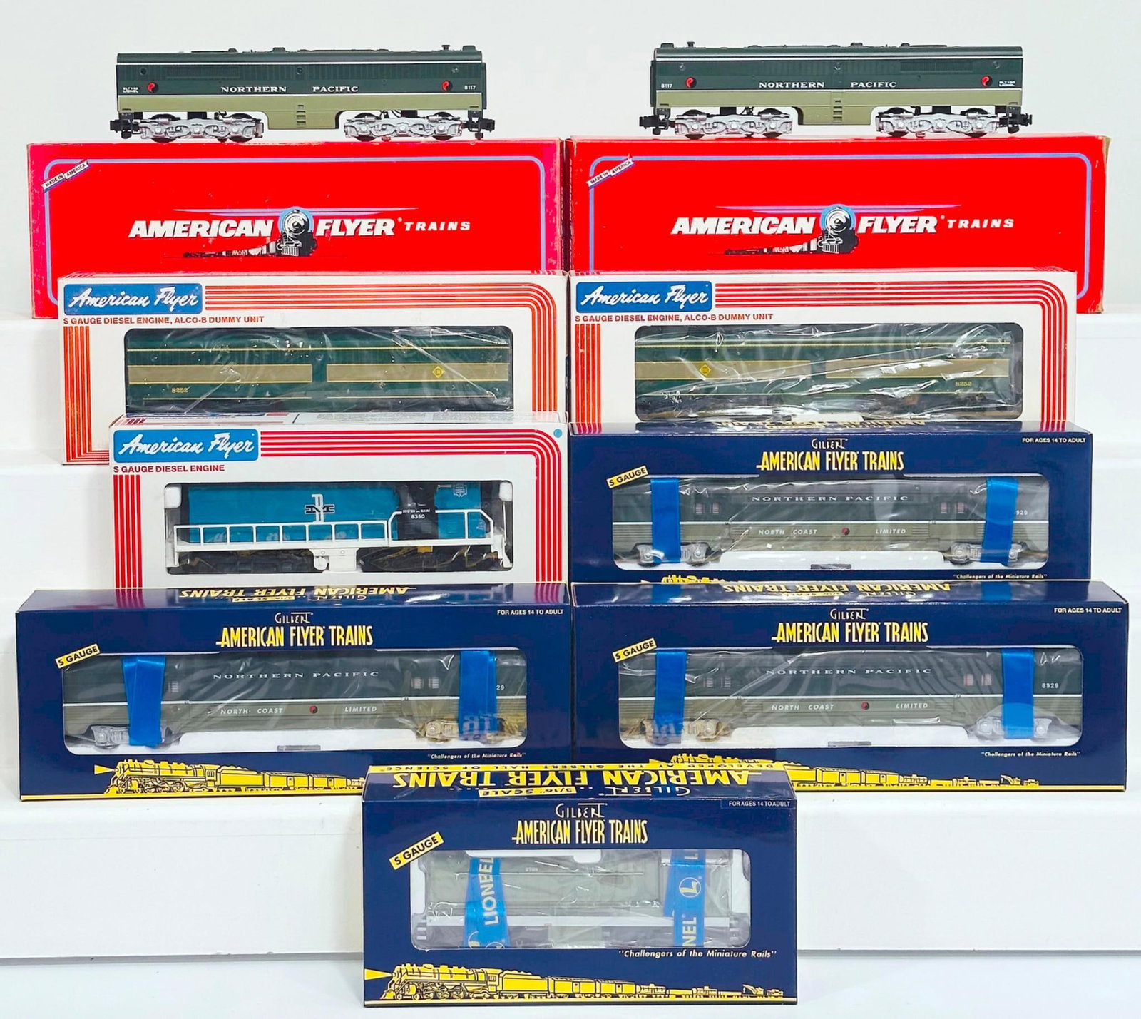 American Flyer Lionel Modern S Gauge Northern Pacific PB - 1 Nonpowered Engine with RailSounds X2 (1 of 10)