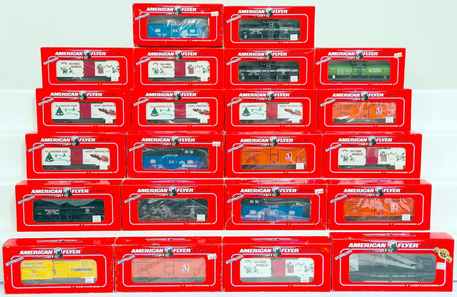 American Flyer Lionel Modern S Gauge Twenty-two (22) Assorted Freight Cars Boxed (1 of 11)