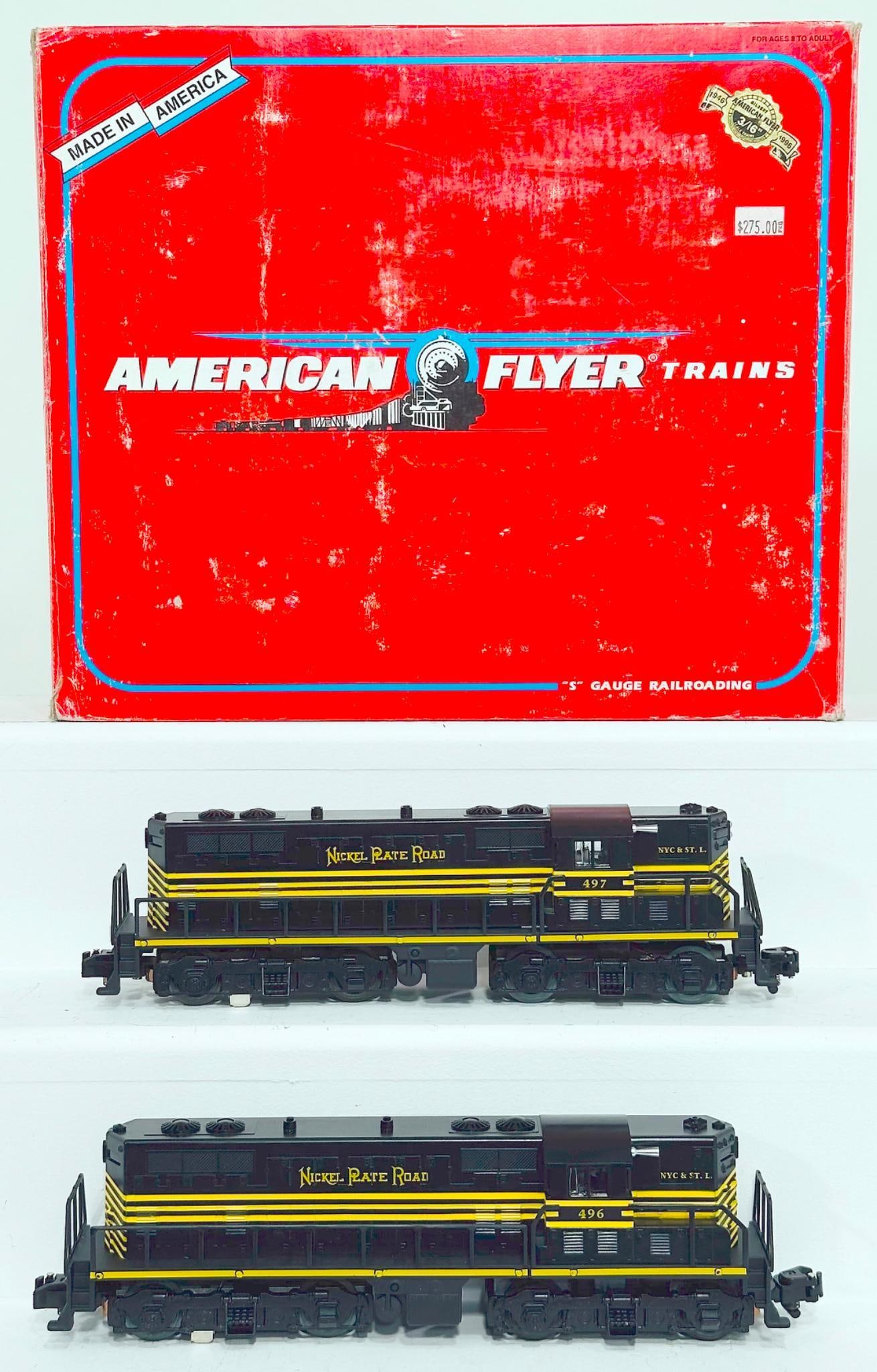 American Flyer Lionel Modern S Gauge Nickel Plate Road GP - 9 Diesel Locomotive Set Boxed (1 of 8)