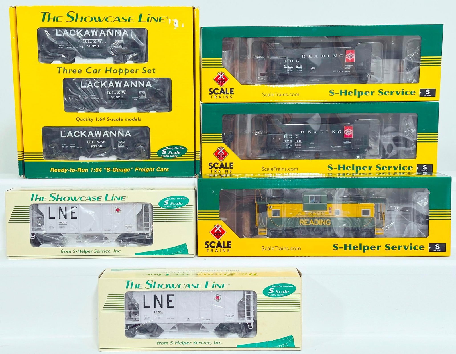 S - Helper Modern S Gauge Six (6) Assorted Freight Cars Boxed (1 of 5)