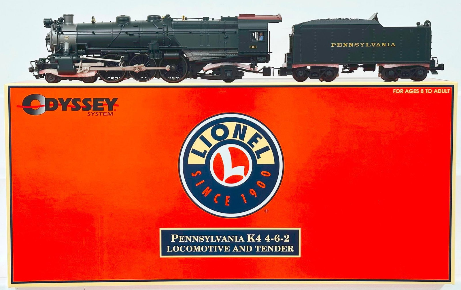 Lionel Modern O Gauge Pennsylvania Odyssey K4 4 - 6 - 2 Locomotive and Tender Odyssey System Boxed (1 of 8)