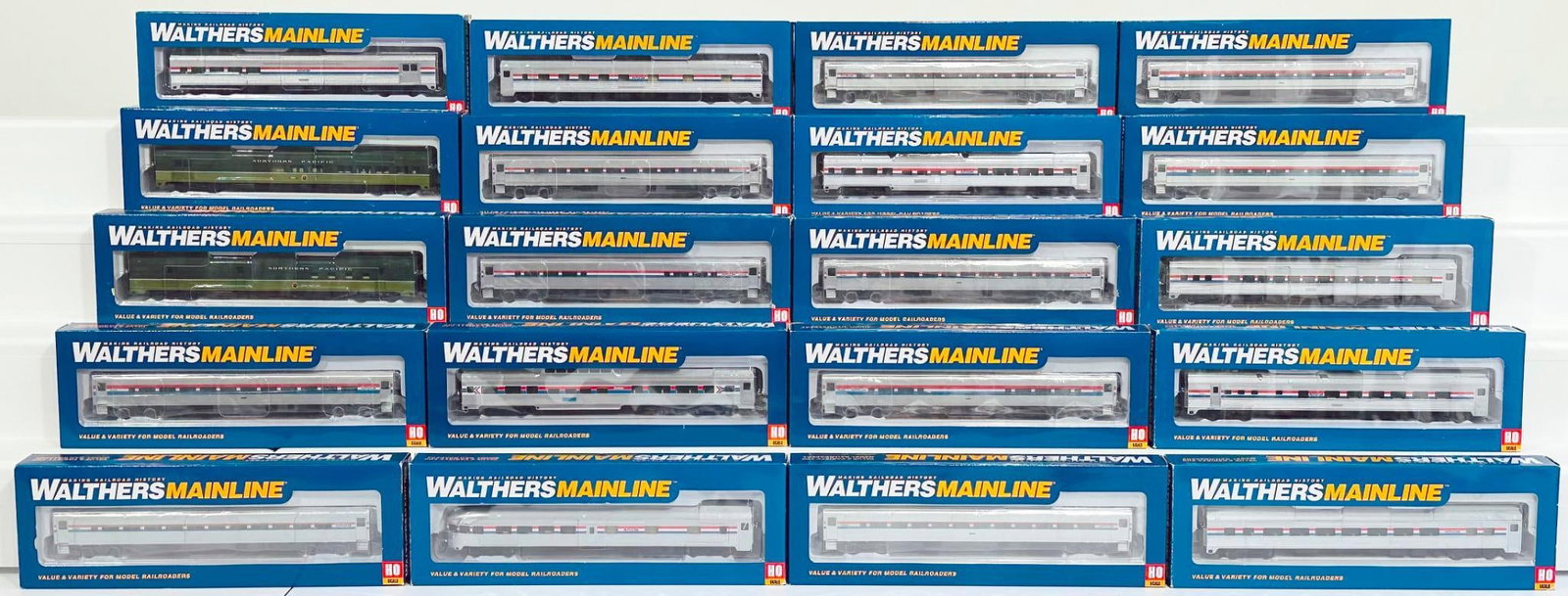 Walthers Mainline Twenty (20) Assorted Amtrak and Northern Pacific Passenger Cars Boxed (1 of 9)