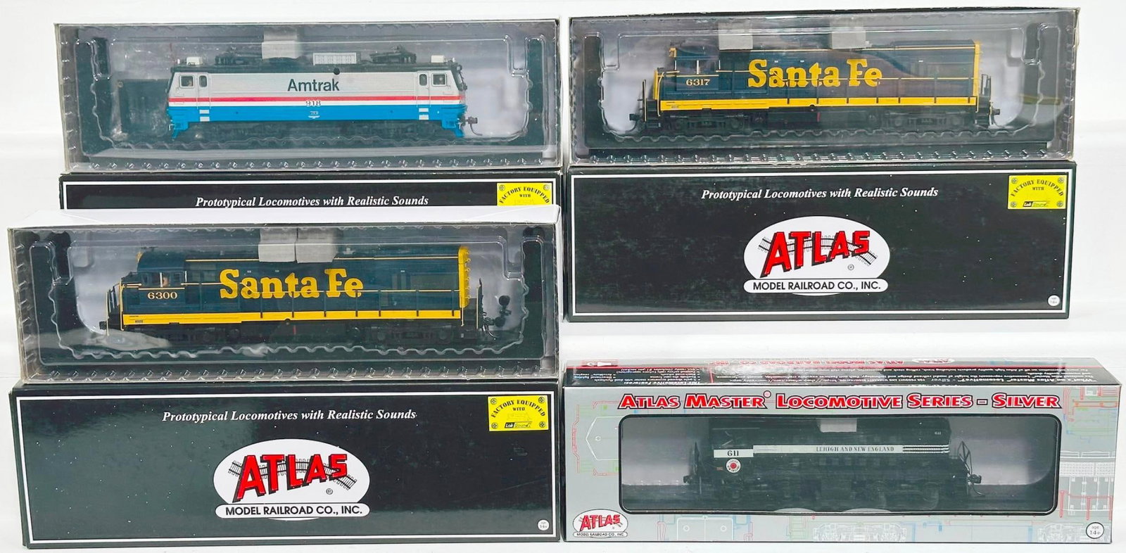 Atlas Modern HO Scale Lehigh Alco S - 2 Switcher/ATSF U23B Low Nose Switcher X2 and Amtrak Phase III (1 of 5)