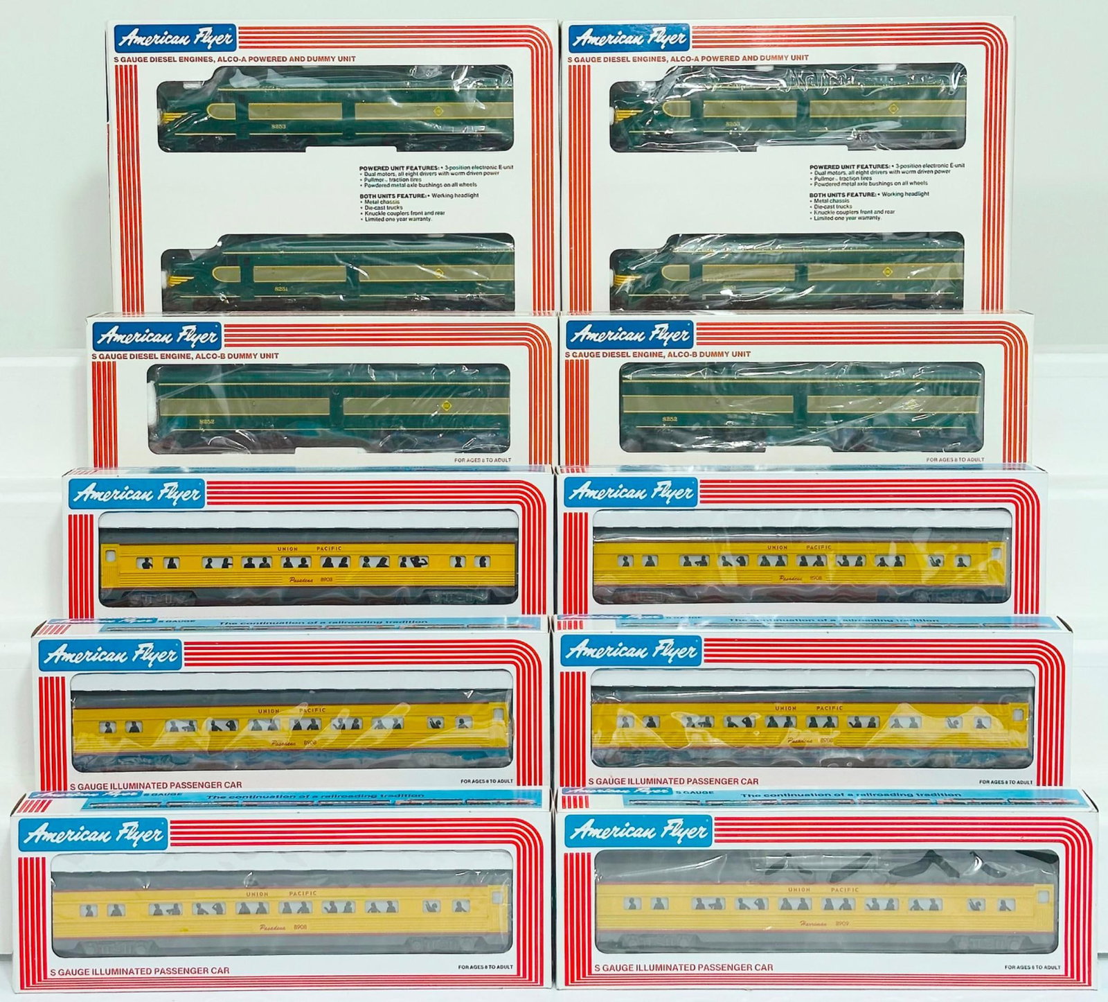 American Flyer Lionel Modern S Gauge Erie Alco A Diesel Powered and Dummy Units X2 (1 of 6)