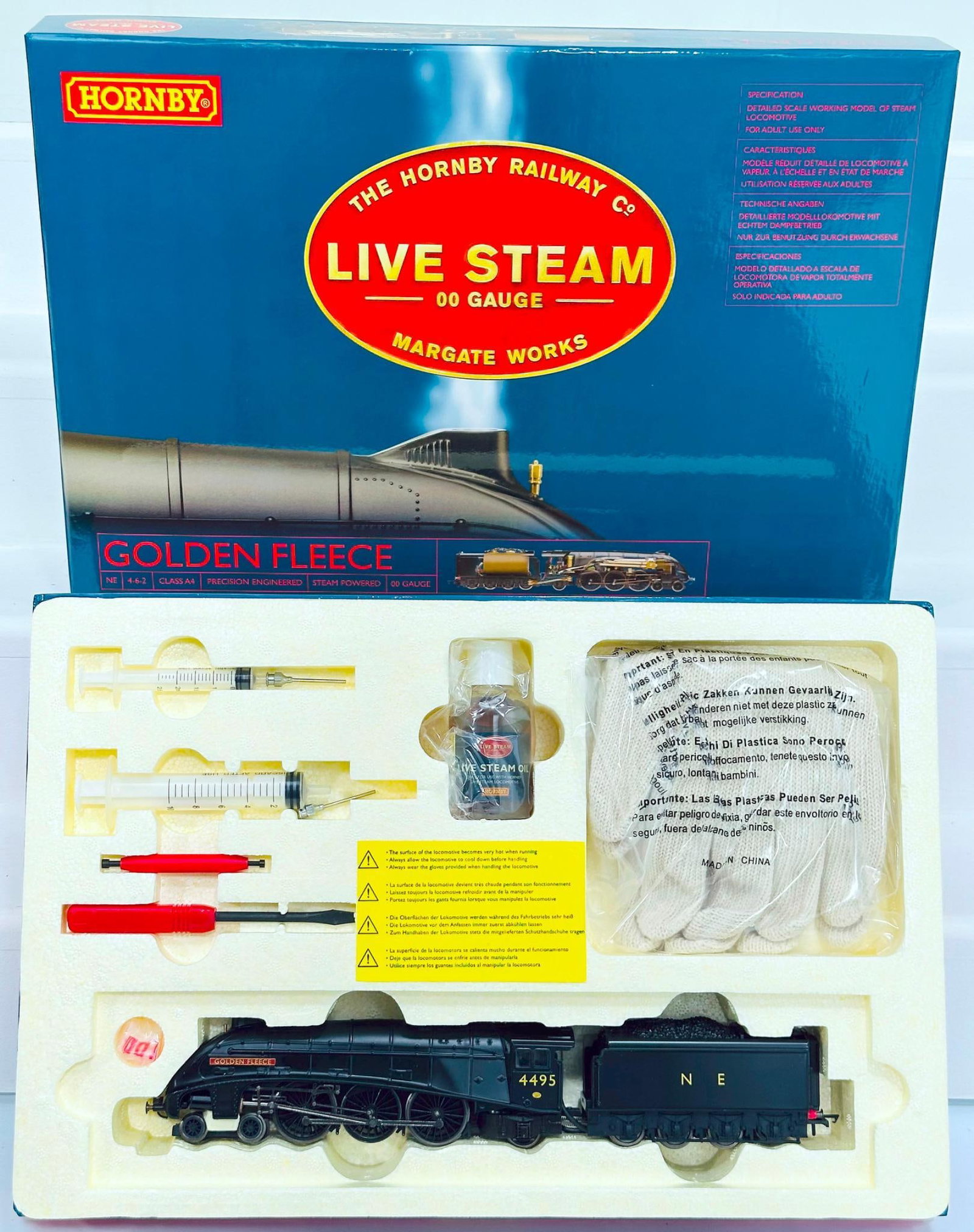 Hornby Modern OO Gauge Golden Fleece Live Steam Locomotive and Tender Boxed (1 of 9)