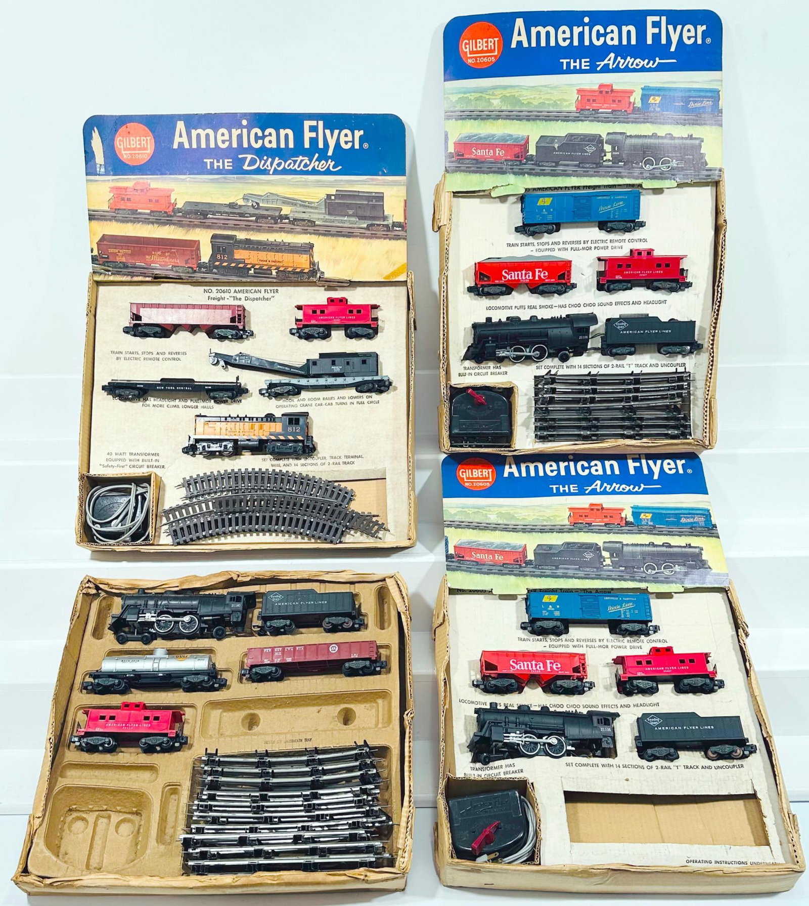 American Flyer Postwar S Gauge Four (4) Assorted Boxed Sets (1 of 7)