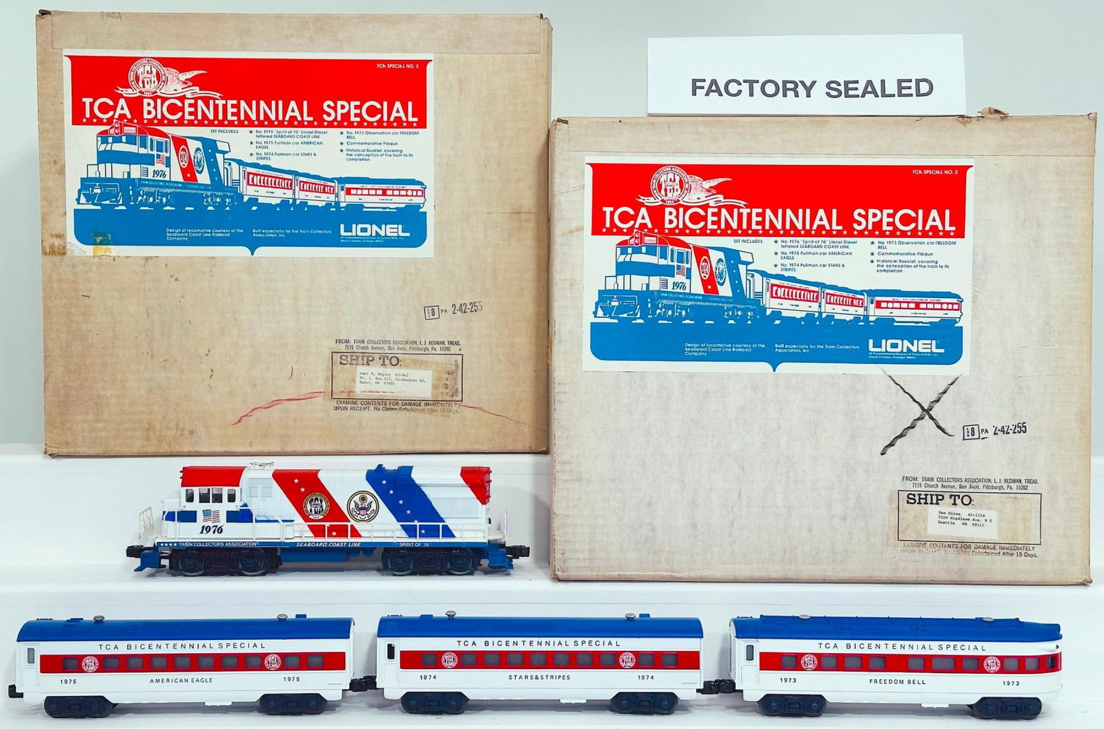Lionel Modern O Gauge TCA Bicentennial Special Switcher Passenger Set Boxed X2 (1 of 8)