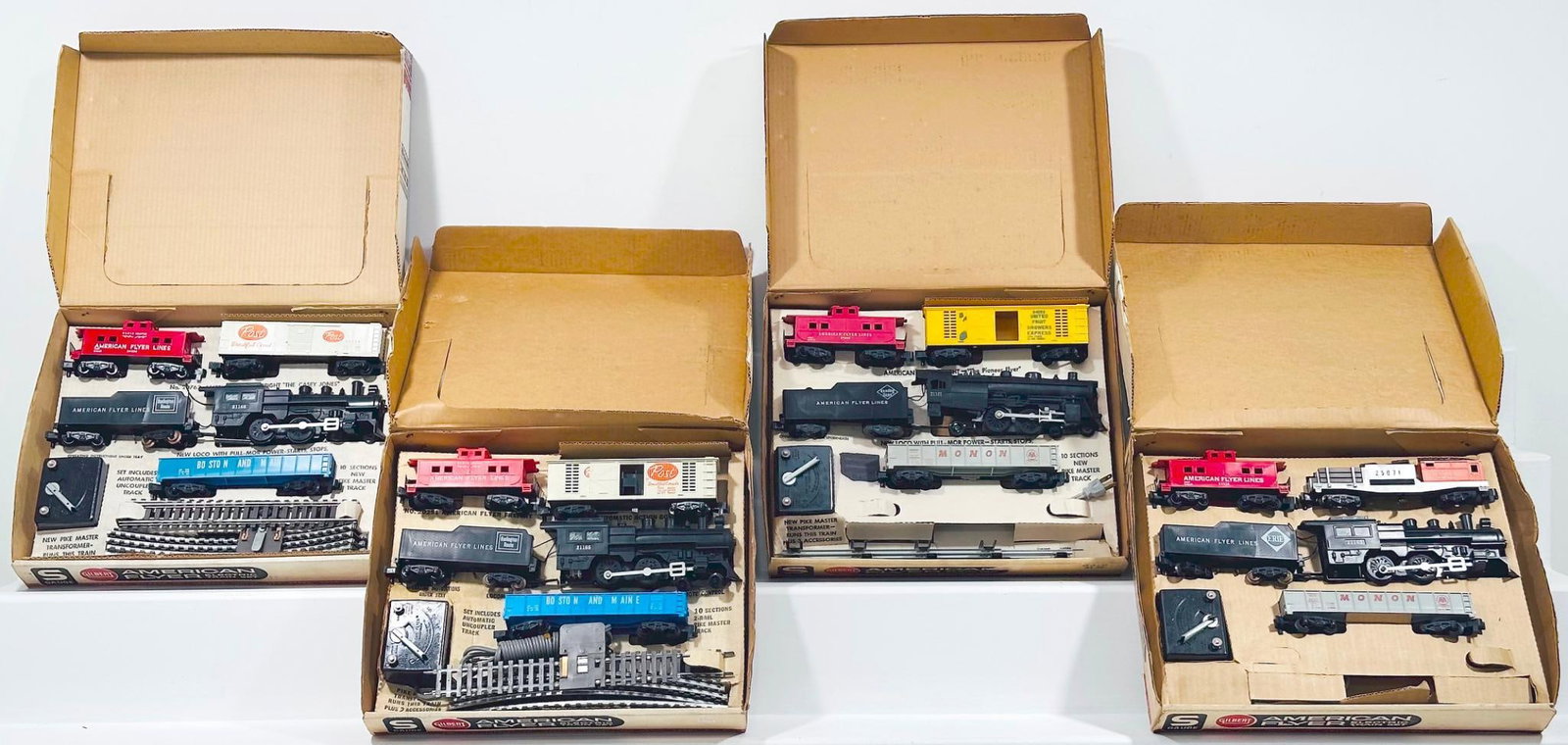 American Flyer Postwar S Gauge 20208 - 20763 - 20251 - 20234 Sets Boxed (1 of 8)