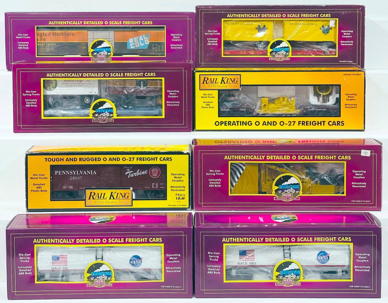 MTH Modern O Gauge Eight (8) Assorted Freight Cars Boxed (1 of 5)