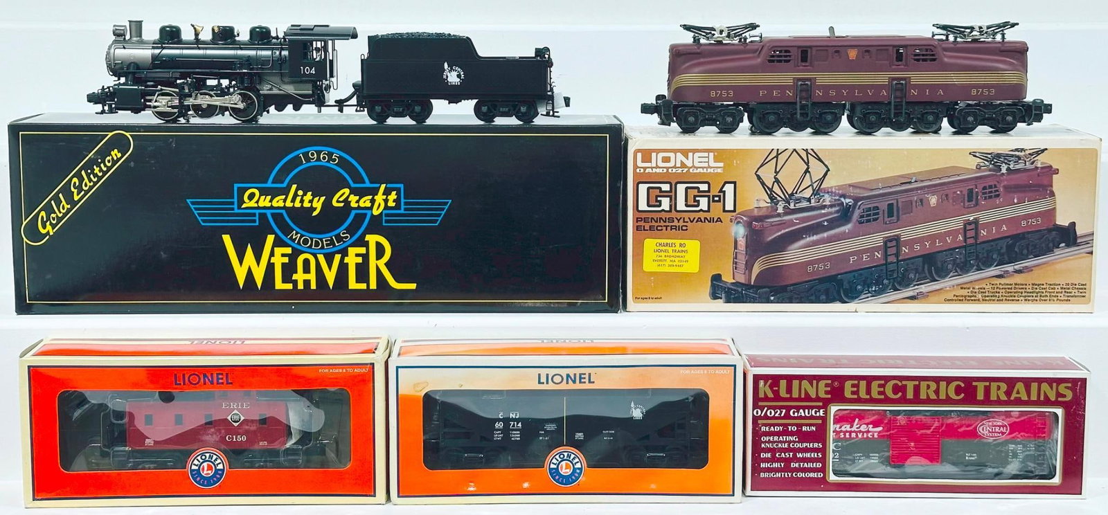 Weaver Models Modern O Gauge CNJ USRA 0 - 6 - 0 Locomotive and Tender with (1 of 9)