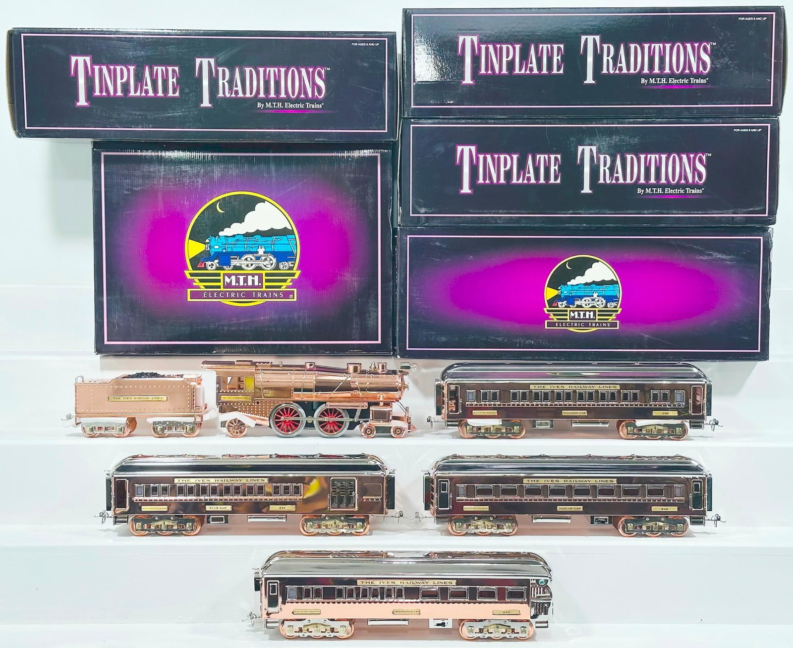 MTH Modern Tinplate Traditions Standard Gauge Ives Prosperity Special Passenger Set Boxed (1 of 10)