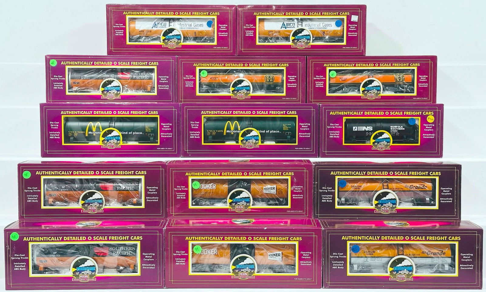 MTH Modern O Gauge Fourteen (14) Assorted Freight Cars Boxed (1 of 9)