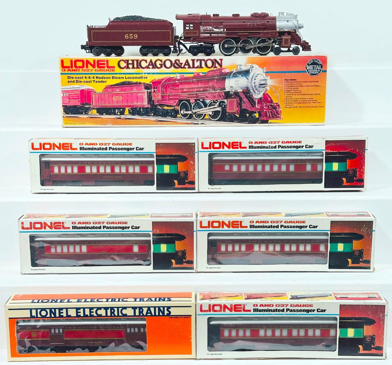 Lionel Modern O Gauge Chicago & Alton Hudson Passenger Set Boxed (1 of 10)